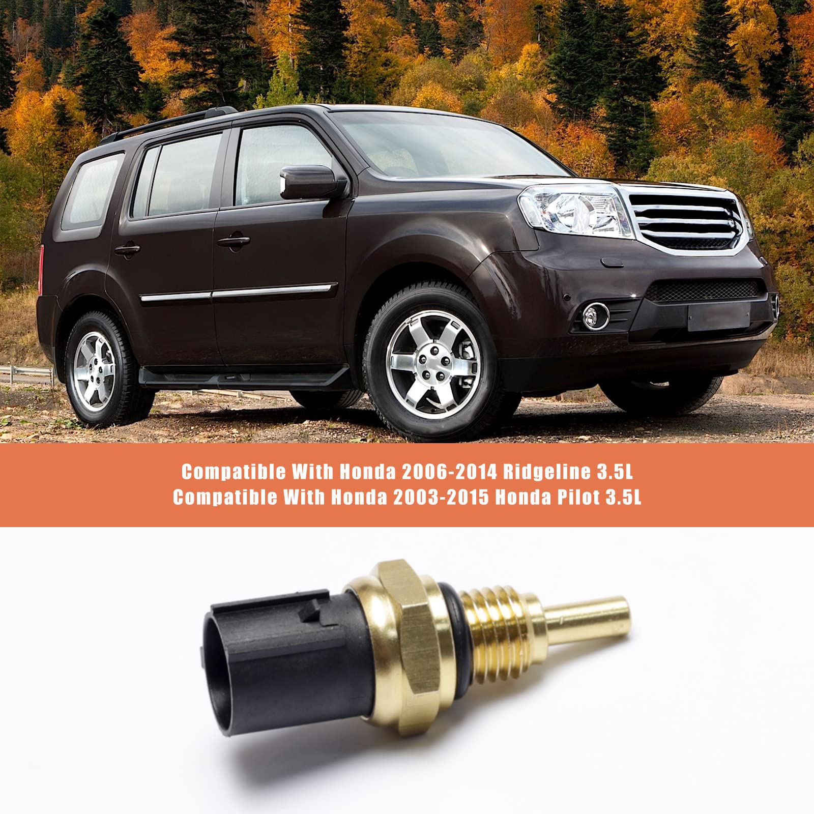 48160-Pgj-003 Differential Oil Temperature Sensor With O-Ring Vtm 4 Compatible With Honda Pilot 2003-2015 And Compatible With Honda Ridgeline 2006-2014 3.5L