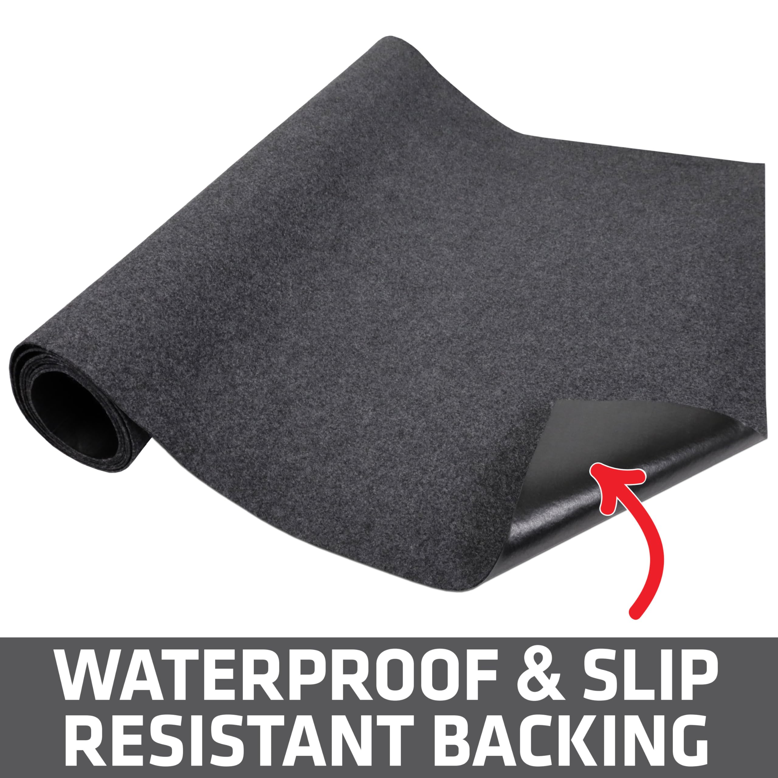 Drymate Garage Floor Runner Mat, (18' X 2'6''), Protects Surfaces, Absorbent, Waterproof, Slip-Resistant, Quick Dry Carpet Fabri