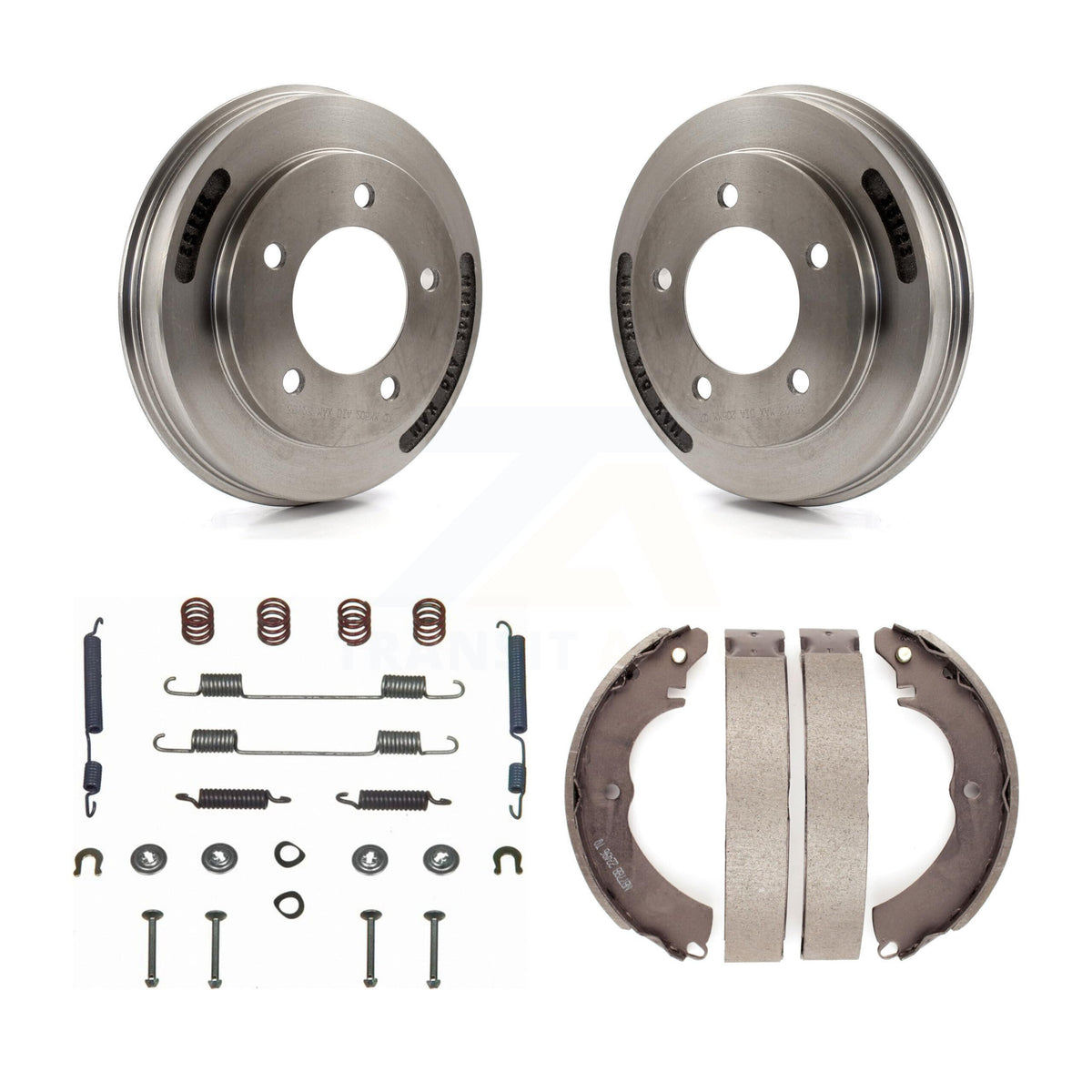 Transit Auto Rear Brake Drum Shoes And Spring Kit Replacement For 2007 Mitsubishi Lancer Es Ls With 16'' Factory Wheels K8N-1003