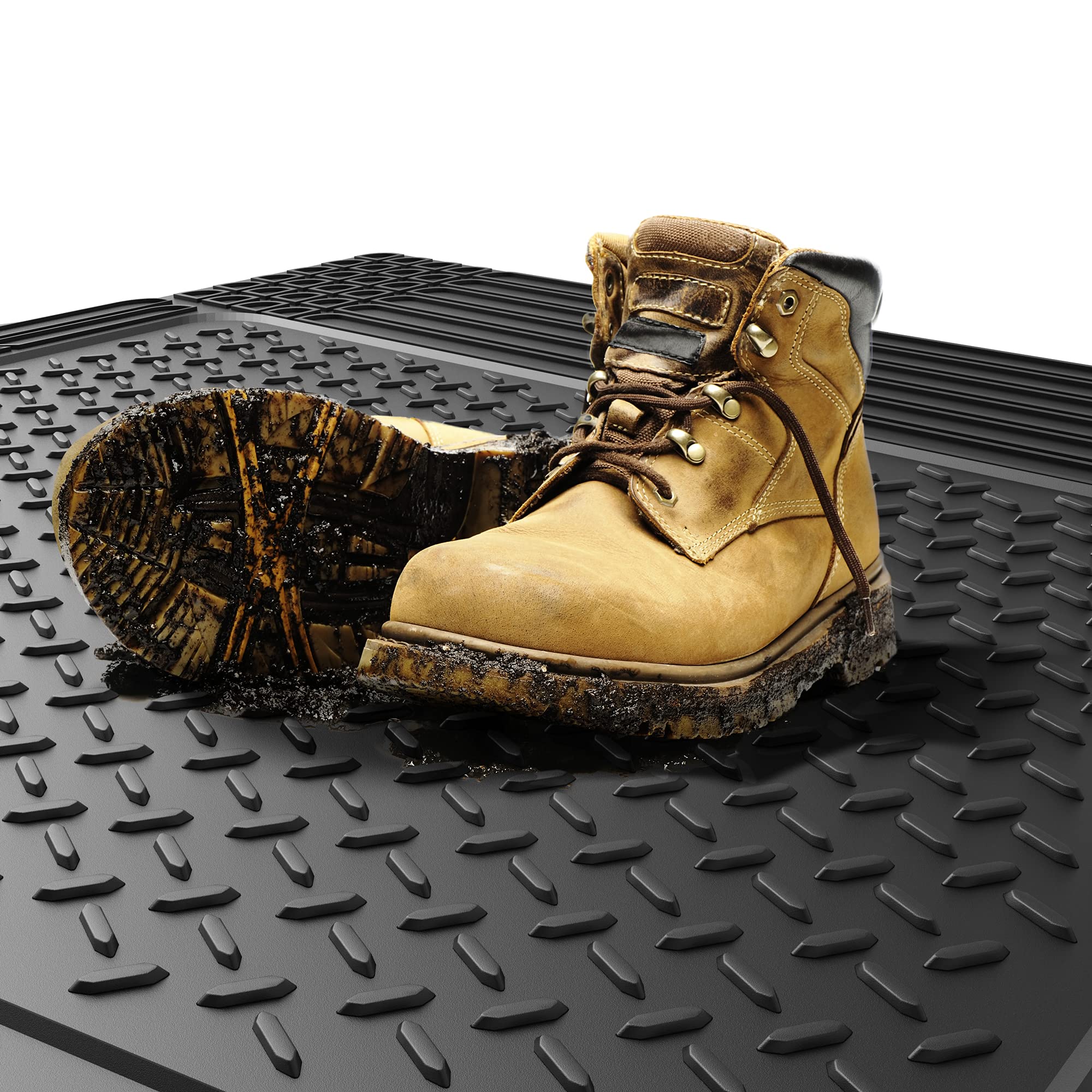 OxGord All-Weather Rubber Cargo-Liner - Waterproof Trunk Protector/Cover for Rear - Best for Rough Luggage, Dog, Pets, Spills, C