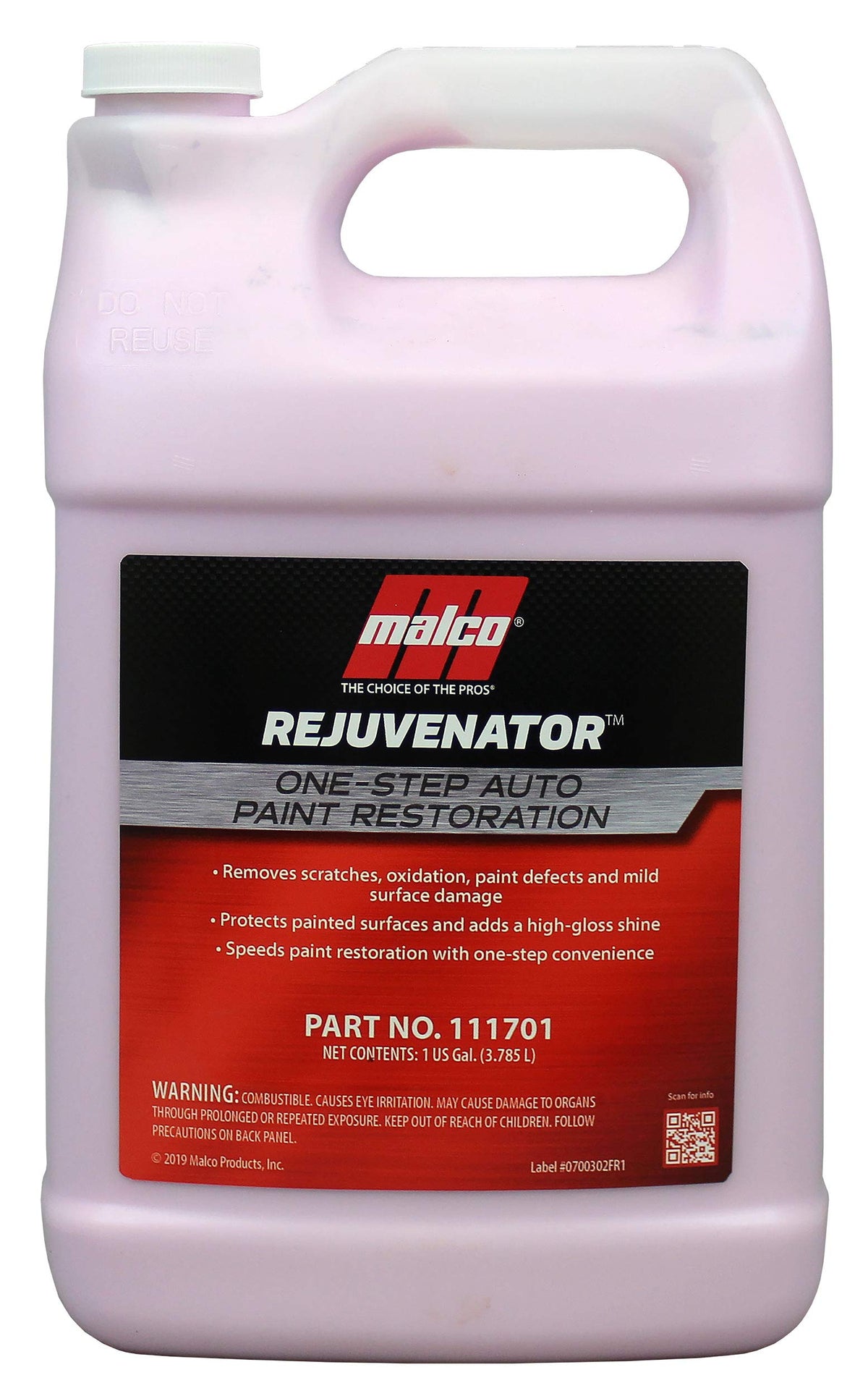 Malco Paint Rejuvenator - One Step Automotive Paint Restoration/Clear Coat Scratch and Swirl Remover/Re-Shine Old, Aged Paint to