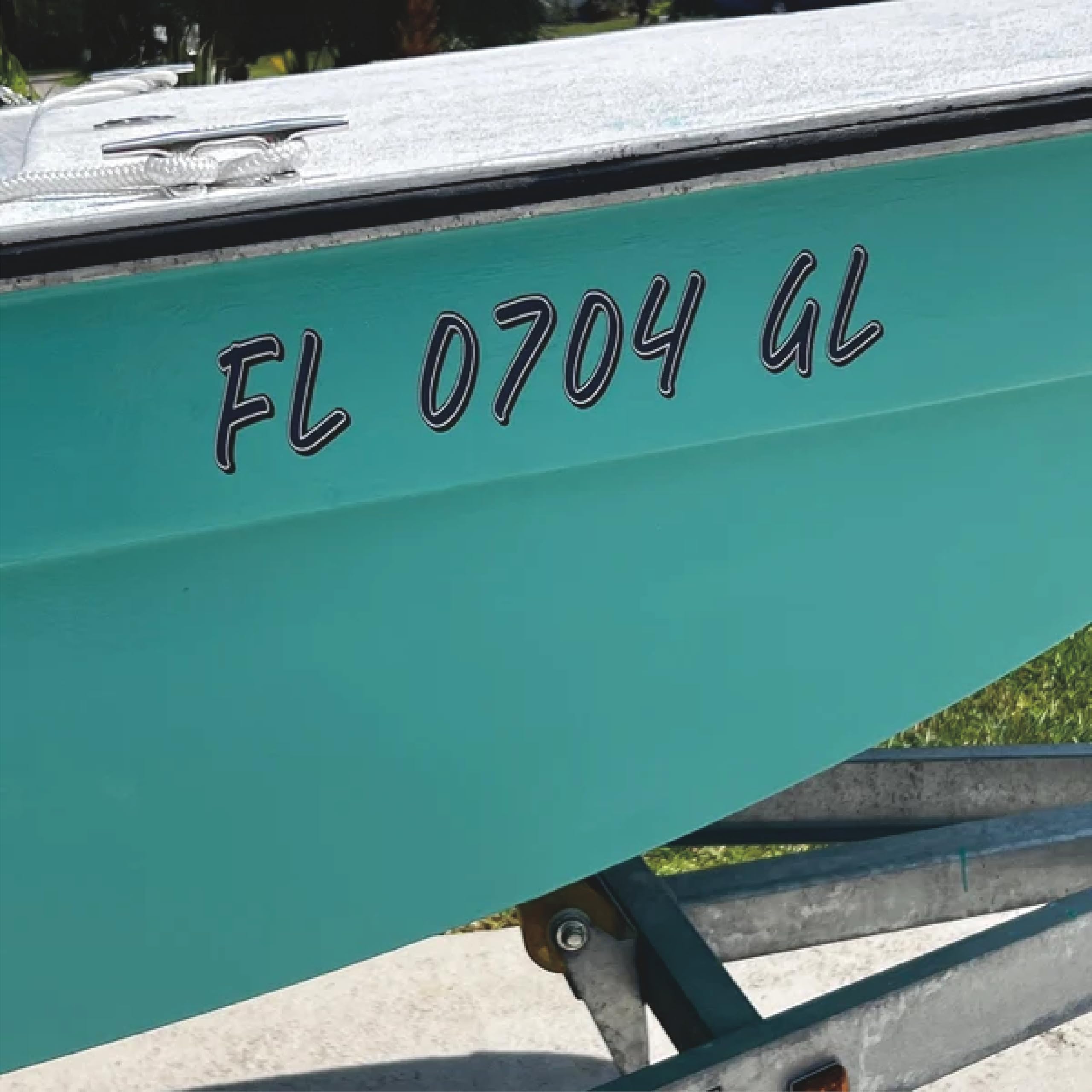 Boat Registration Numbers 2CL / 2 Pack/Custom State Registration Stickers/Vinyl Boat Decal Graphics Pair
