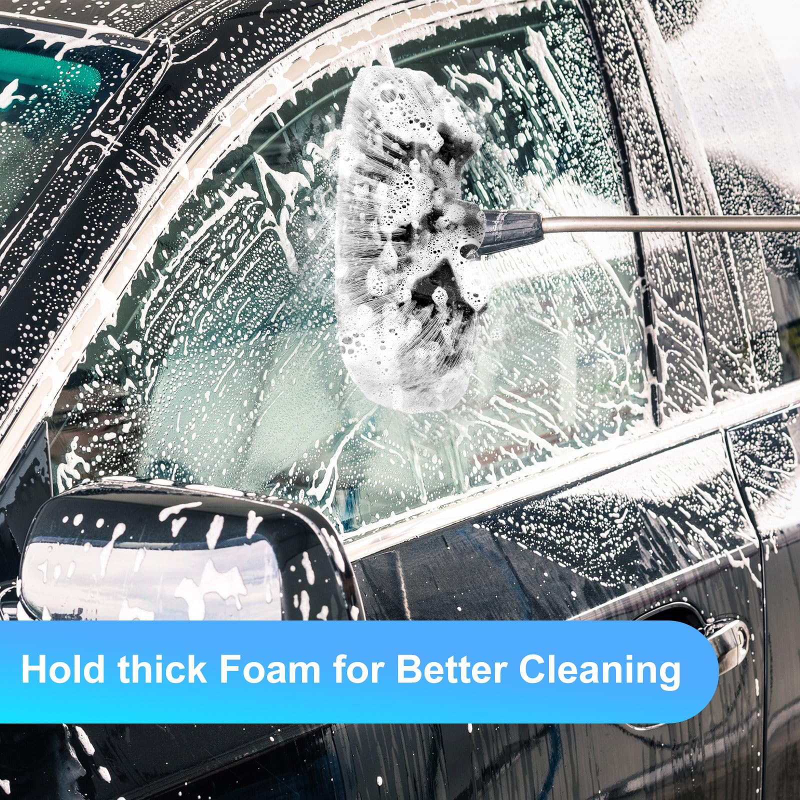 Tanlade 2 Pcs Car Wash Brush Head with Soft Detailing Bristle Flow Through Car Cleaning Brush Exterior Wash Equipment for Auto T