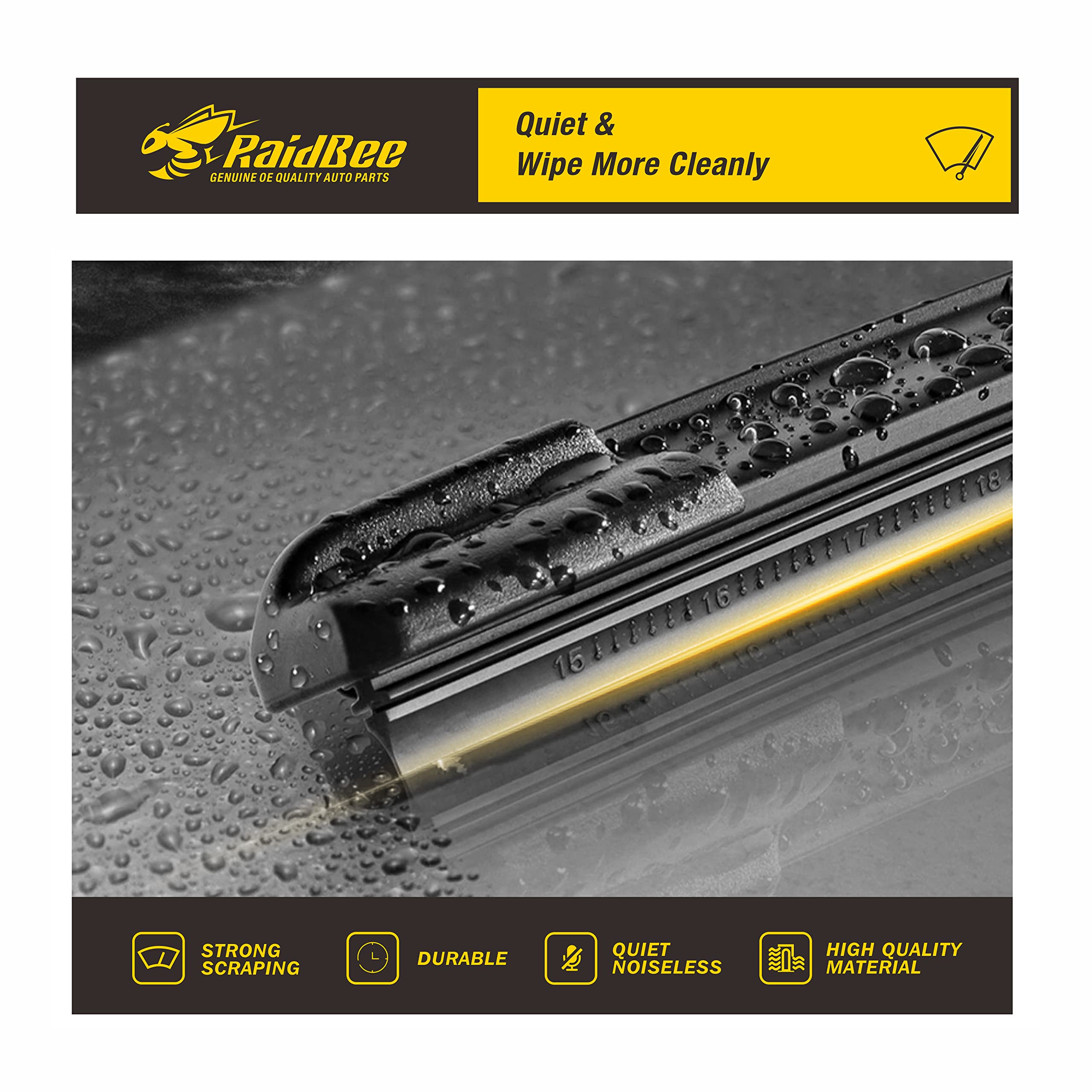 Raidbee Wiper Blade Refill,4 Pcs Adjustable Size Of Universal Replacement Windshield Wiper Refill Replacement For Tesla,Toyota,H
