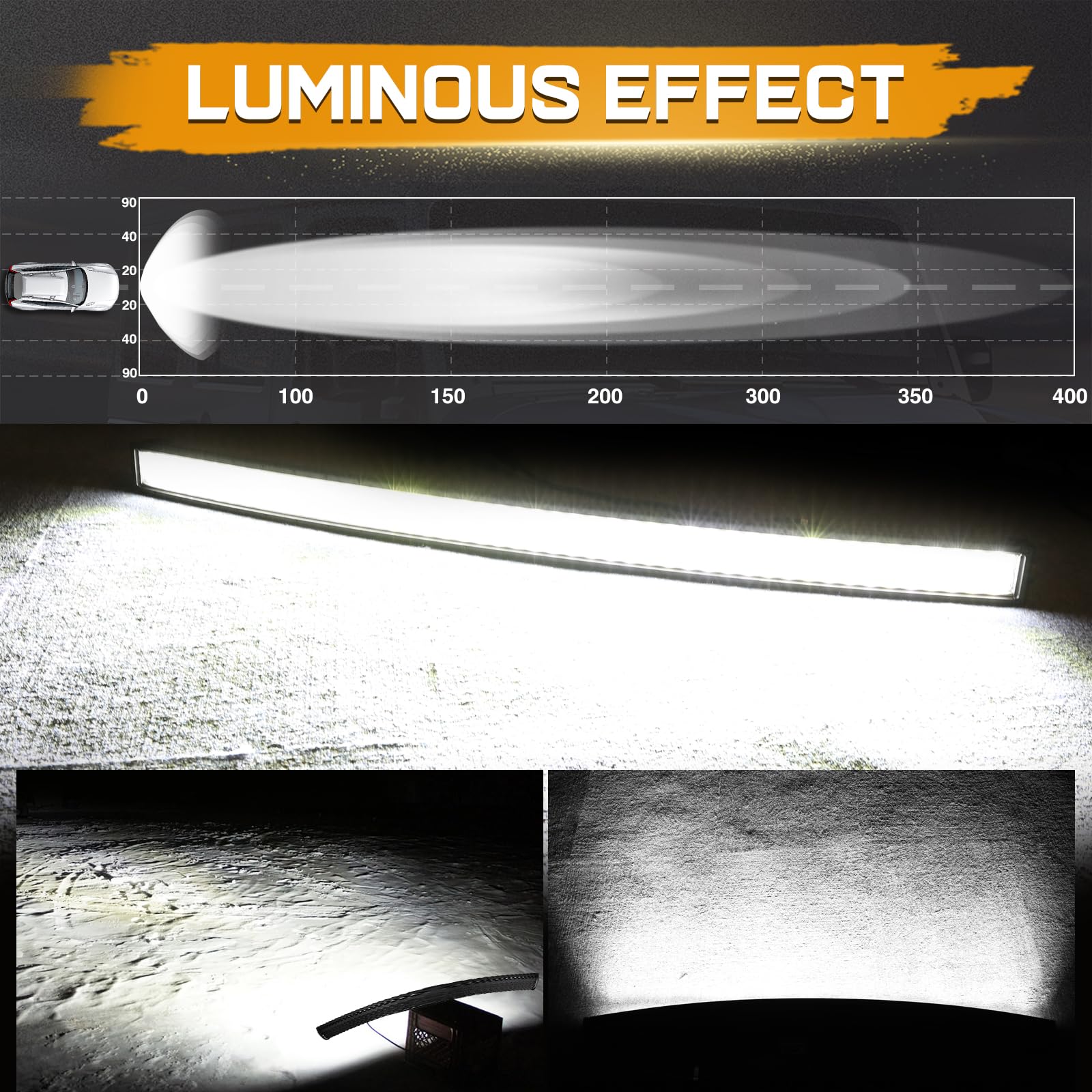 50 Inch Curved Led Light Bar, Niking Auto Quad Row Led Work Light With 12V Wiring Harness Spot Flood Combo Beam Off Road Led Driving Fog Light Roof Light For Trucks Suv Pickup Wrangler Jk Jl 4Wd