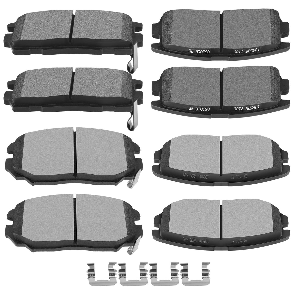 Scitoo D1275 D1125 Front Rear Ceramic Brake Pads Sets Fit For Chevrolet Equinox 2010-2017,For Gmc Terrain 2010-2017