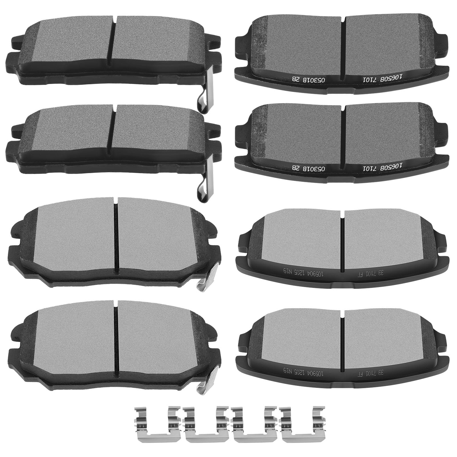 Scitoo D1125 D1275 Ceramic Brake Pads Sets Front & Rear Replacement For Chevrolet Equinox 2010-2017,For Gmc Terrain 2010-2017