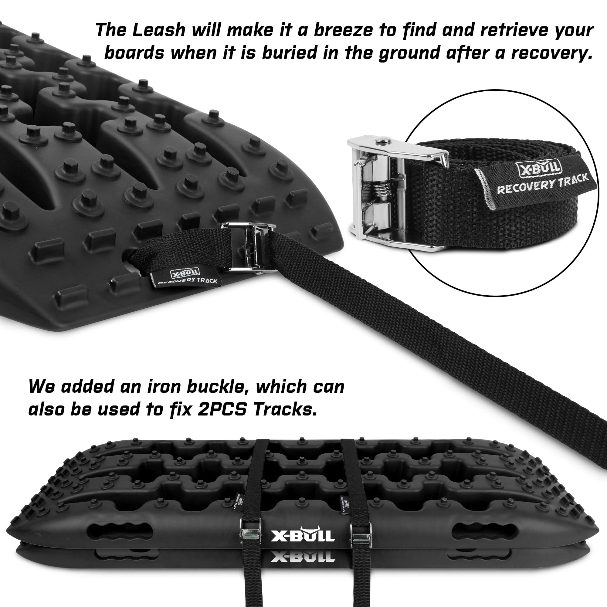 X-Bull New Recovery Traction Tracks Tire Ladder For Sand Snow Mud 4Wd(Black)