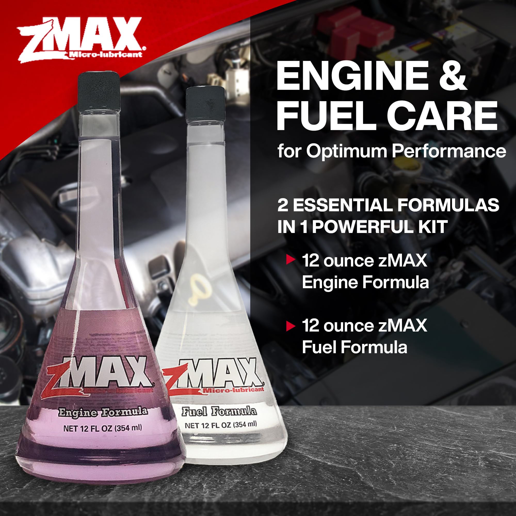 Zmax 51-011 - Engine & Fuel Formula Kit - Easy To Use - Reduces Carbon Build-Up & Lubricates Metal Extending Life Of Car Or Truc