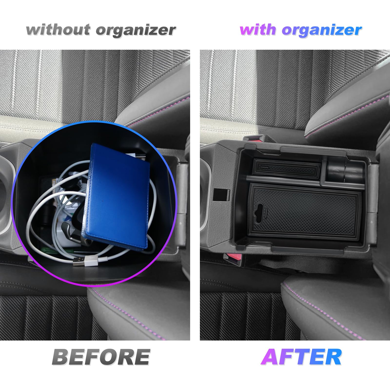SXCY Fit for 2023 2024 Jeep Compass/Dodge Hornet Center Console Organizer for Jeep Compass 2022 2023 2024 Accessories Armrest Co