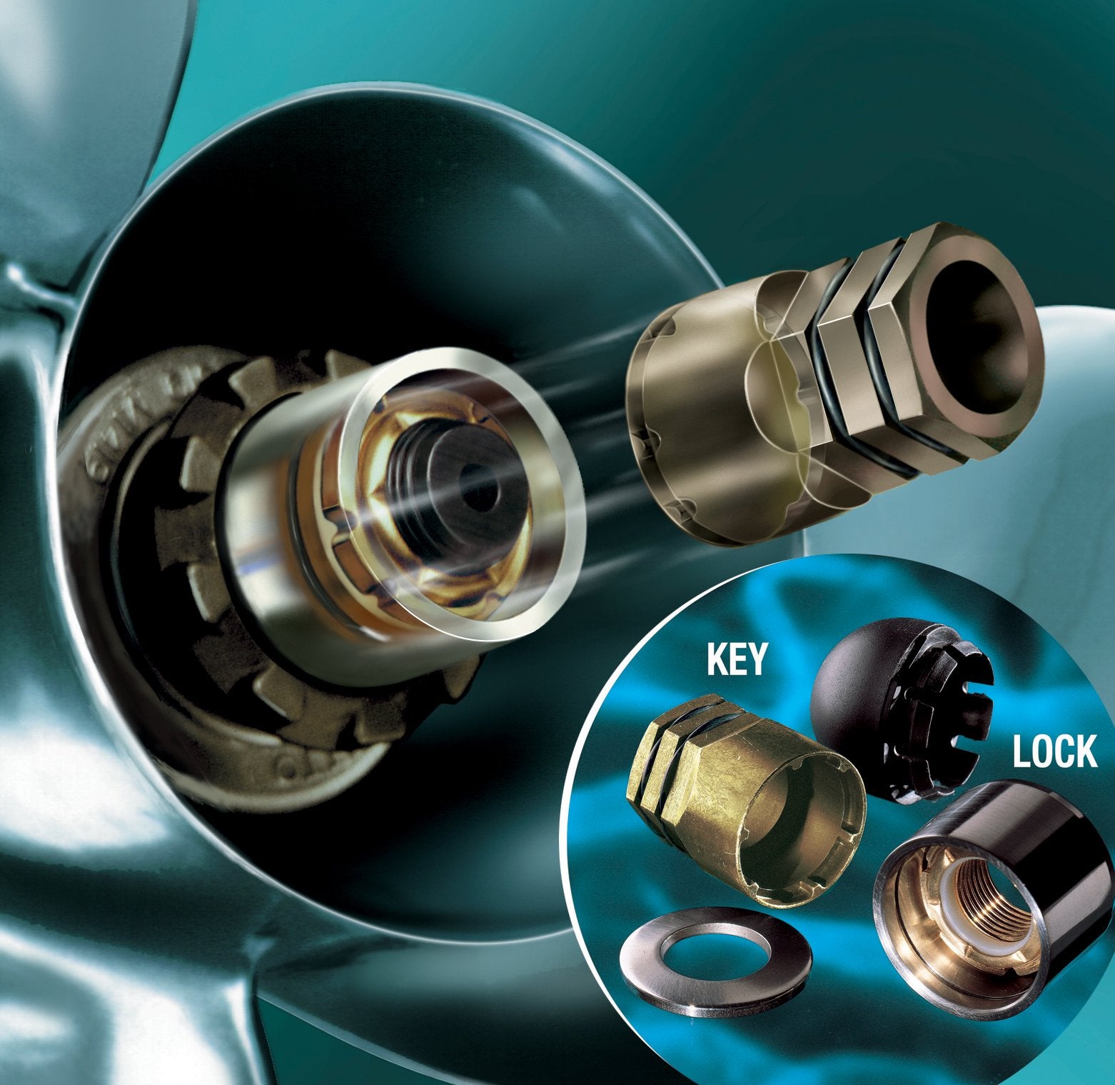 Mcgard 74039 Marine Propeller Lock Set (3/4'- 16 Thread Size) - Mercury/Mercruiser/Omc - Set Of 1,Black