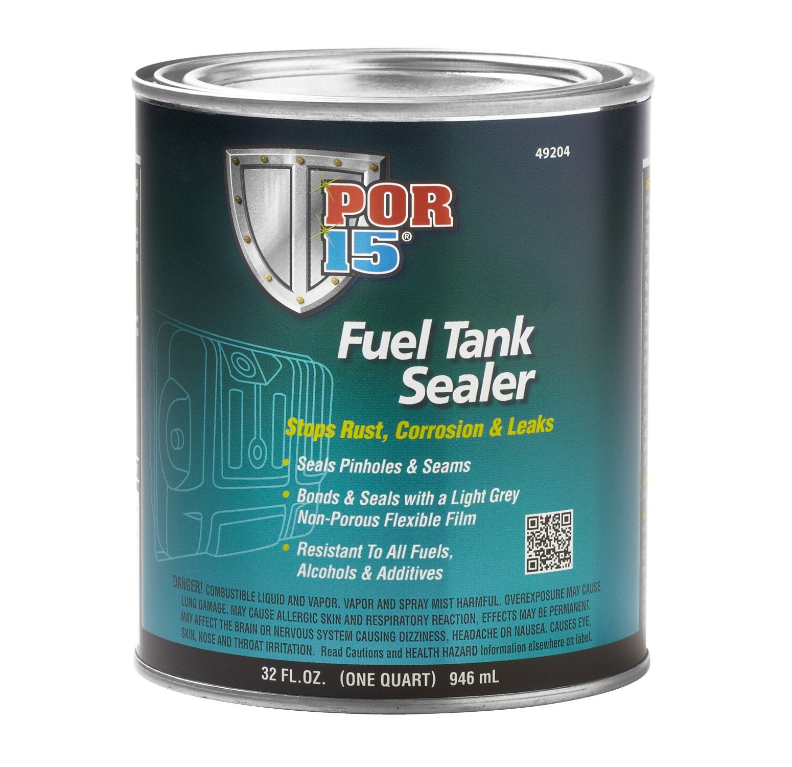 Por-15 Fuel Tank Sealer, Stops Rust, Corrosion And Leaks, Resistant To All Fuels, Alcohols And Additives, 32 Fluid Ounces, 1-Qua