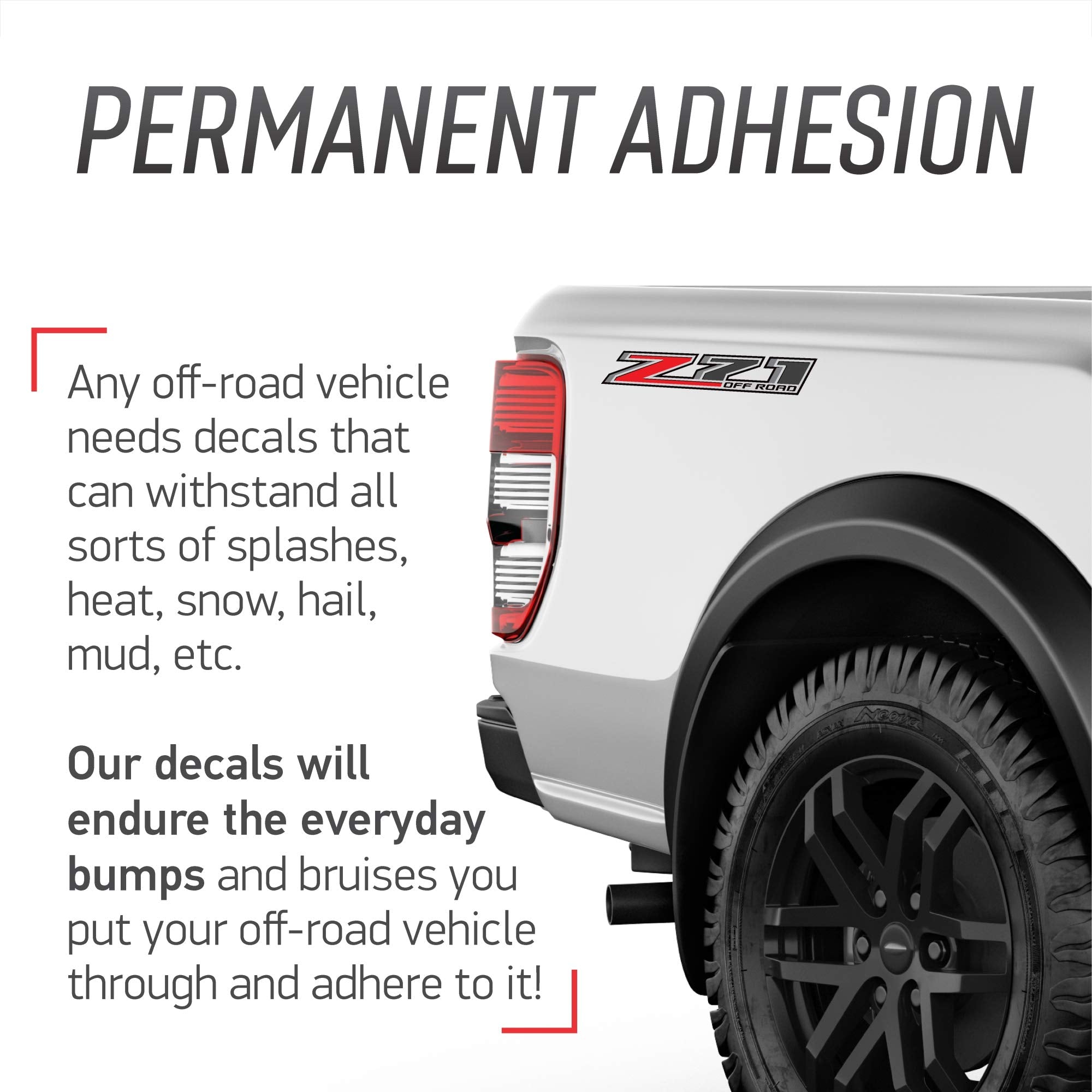 Gold Hook Decal For Trucks Chevy Silverado Z71 Off Road Stickers - F (2014-2024) Bed Side 1500 2500 Hd (Peel & Stick) Easy Installation