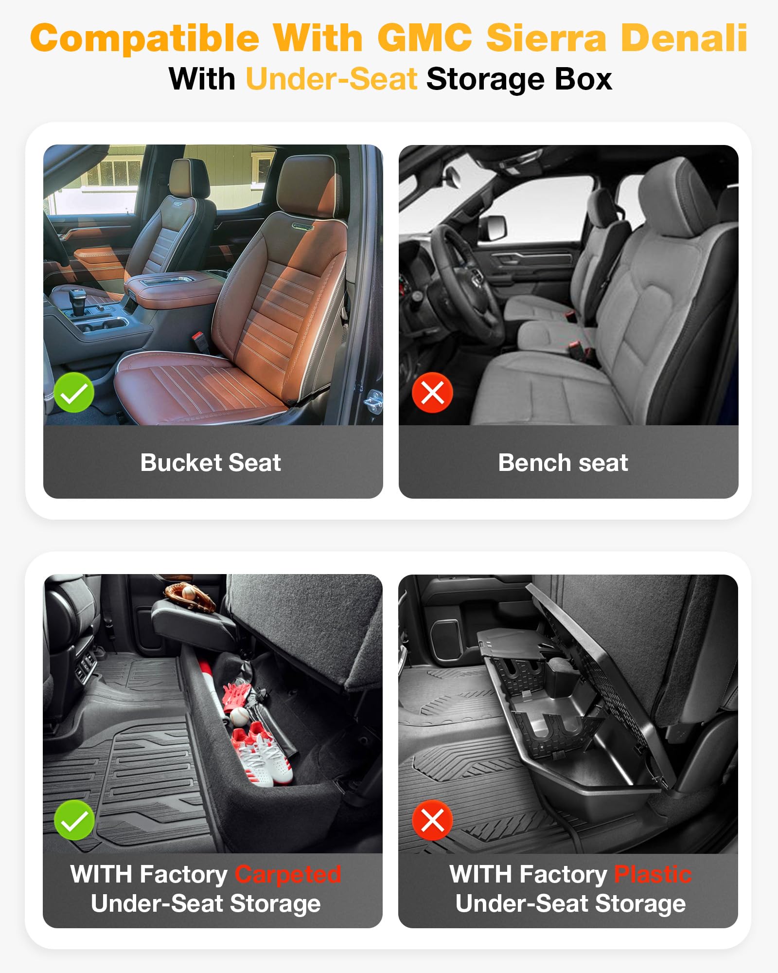 3W Floor Mats Fit For 2019-2024 2025 Chevy Silverado/Gmc Sierra Denali 1500 & 2020-2024 2025 Gmc Sierra 2500/3500 Hd Crew Cab Tp