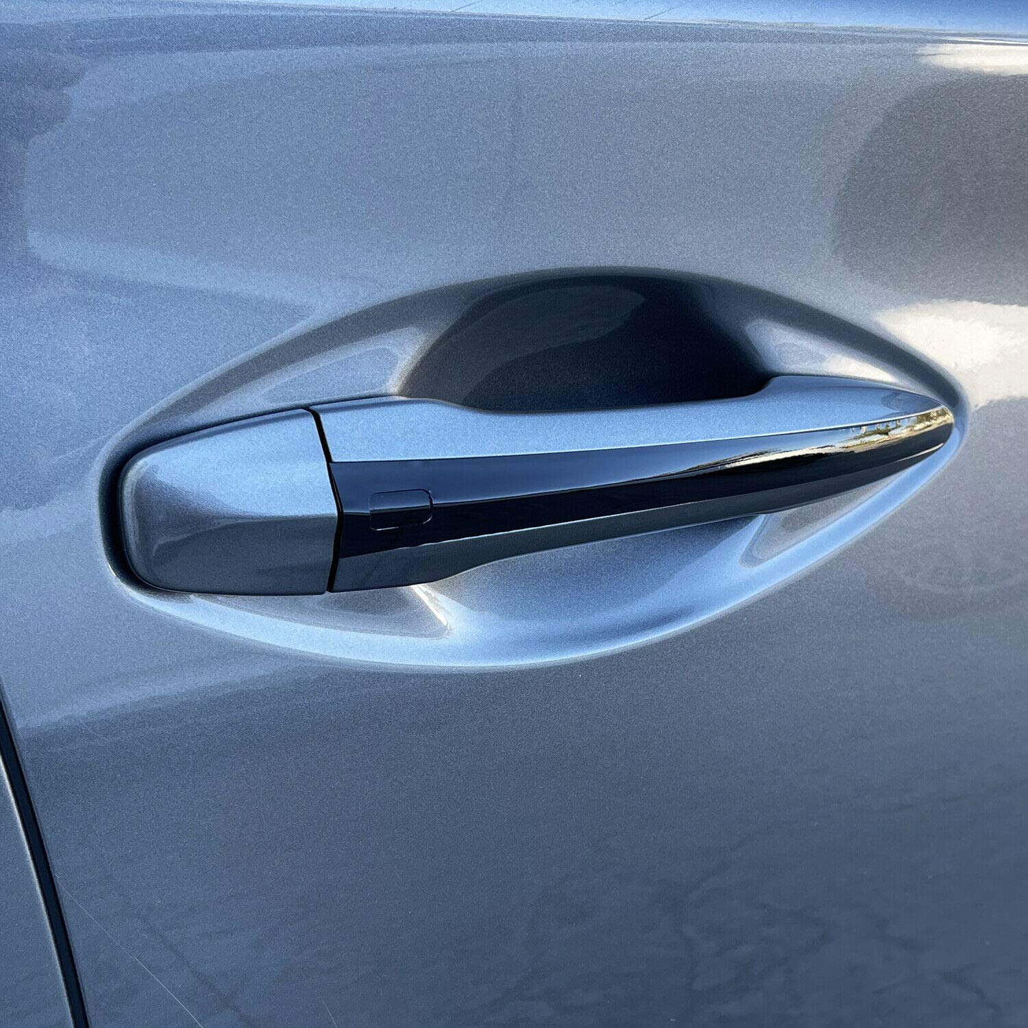 Chrome Delete Blackout Vinyl Overlay For 2014-2022 Infiniti Q50 Q50S Door Handle Trim (Gloss Black)
