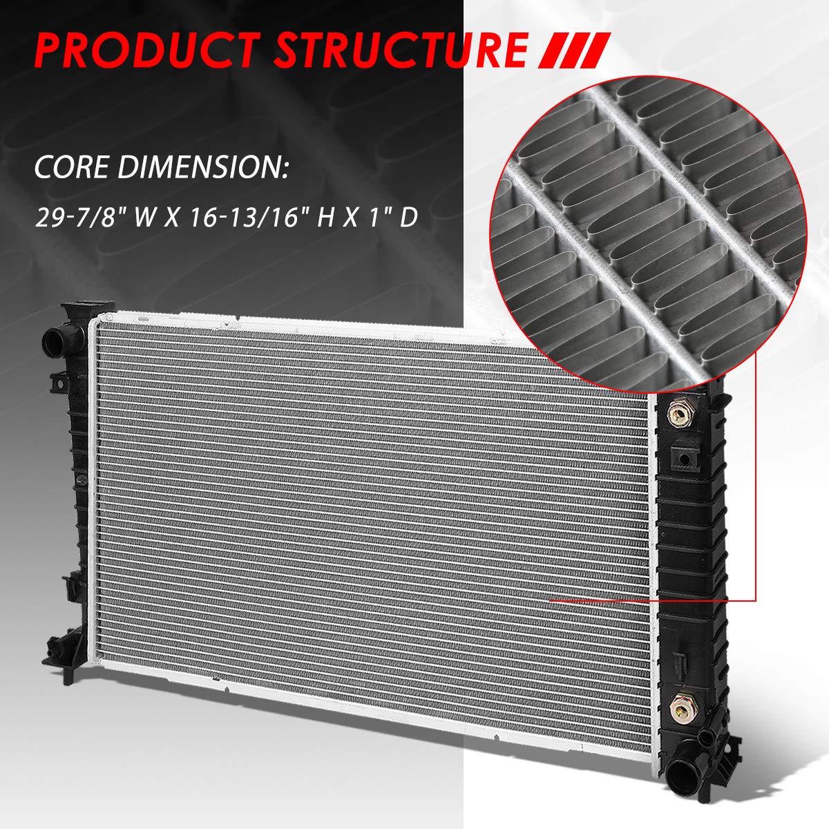 Auto Dynasty Radiator Compatible With 99-07 Ford Windstar Freestar Mercury Monterey At Mt, Dpi 2258 Factory Style 1-Row Cooling