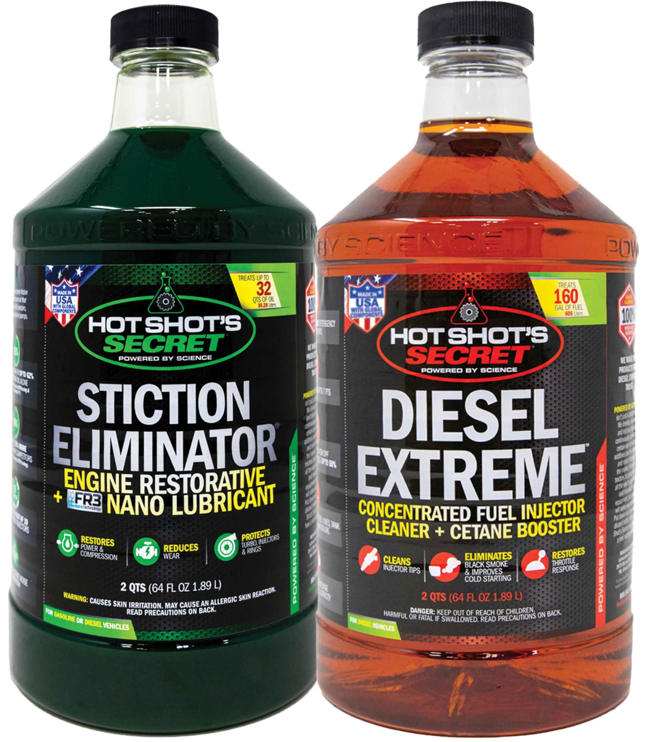 Hot Shot'S Secret - Ddd Diesel Duo, 2Qt Stiction Eliminator And 2Qt Diesel Extreme