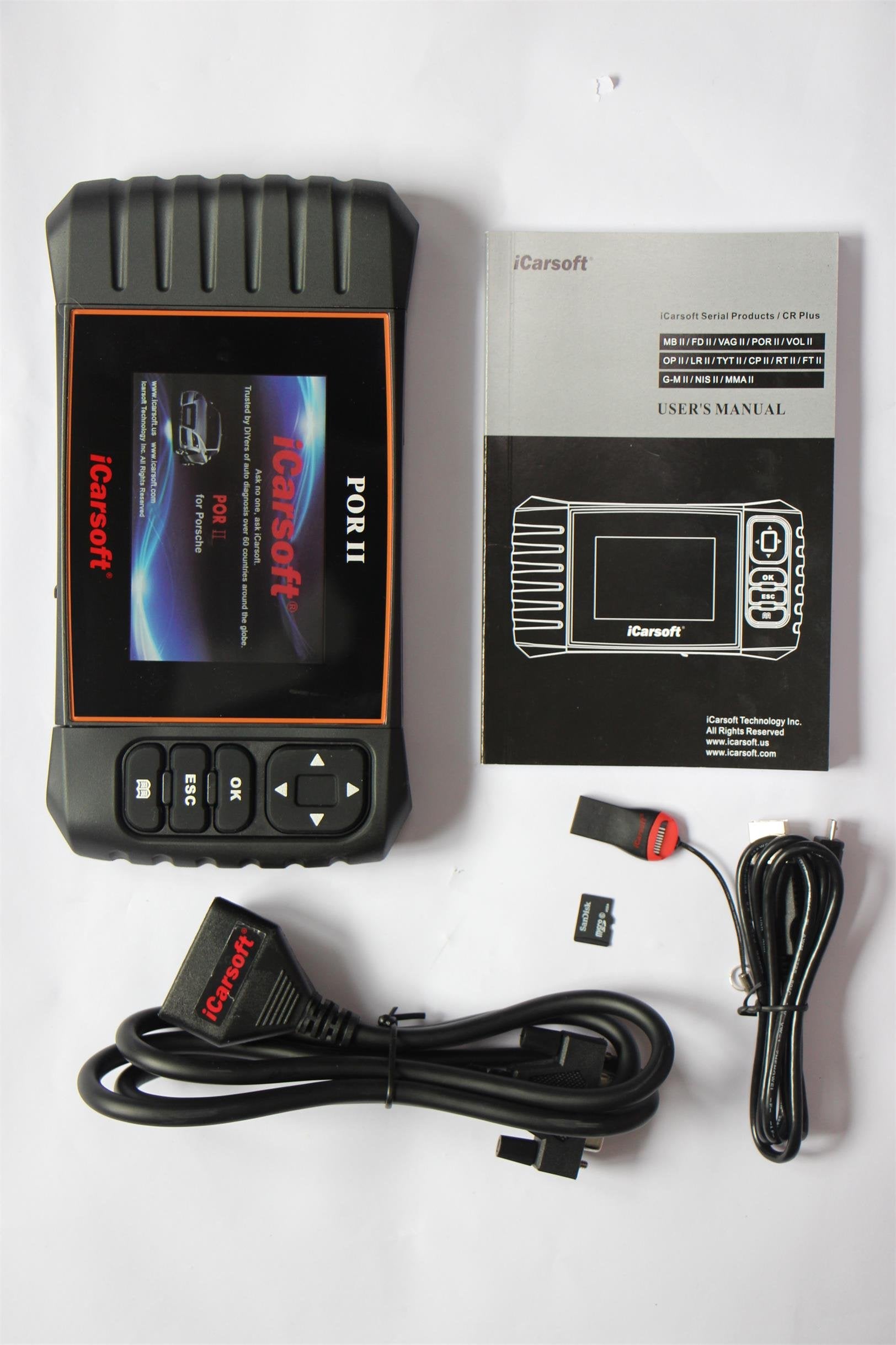 iCarsoft Scanner Tool AIRBAG SRS Code Reader Oil Reset i960 911 997 981