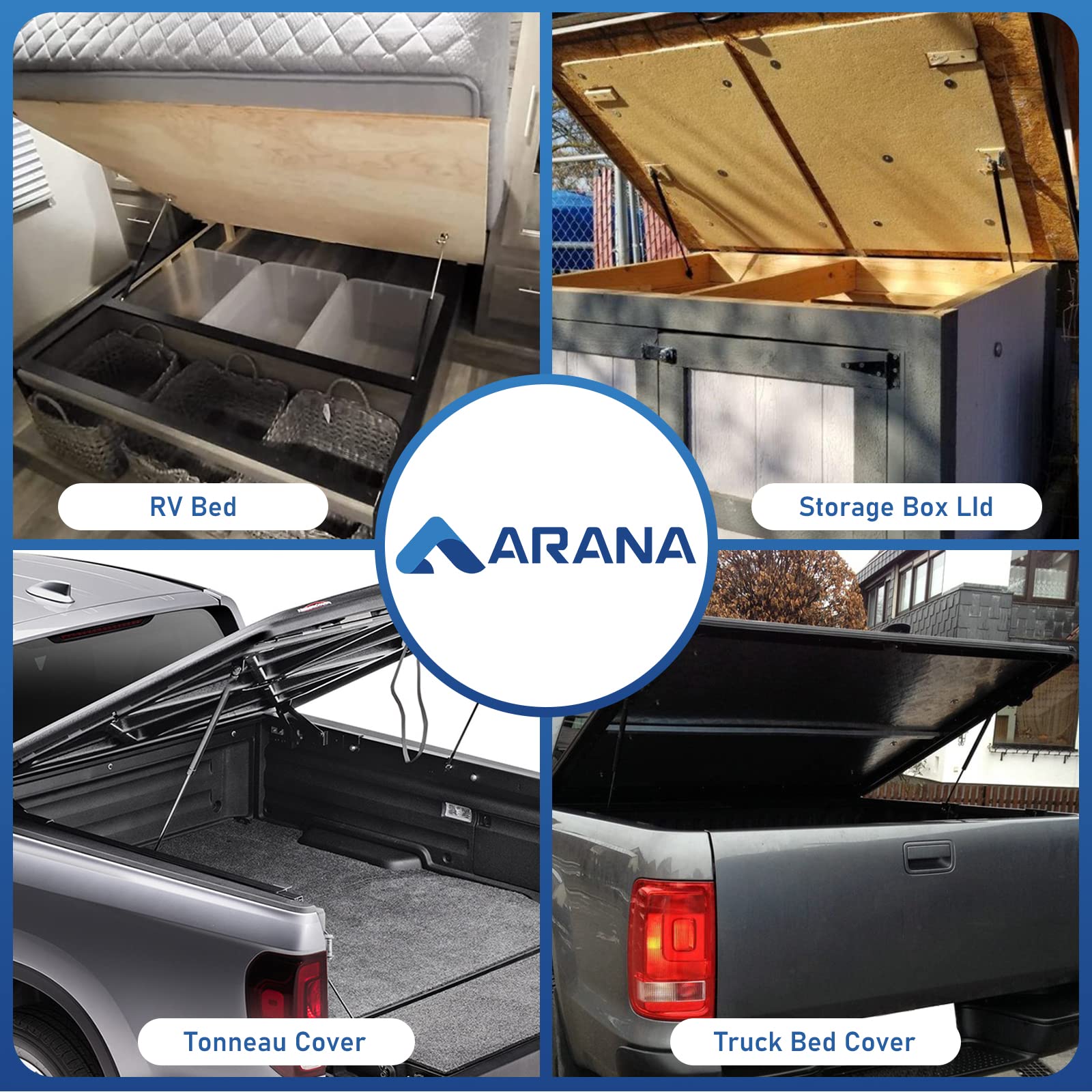 Ml2770 28 Inch 70Lb Gas Shocks Struts Sl2770 70Lb/312N Gas Spring Lift Supports For Rv Bed Storage Box Lid Tonneau Cover Truck B