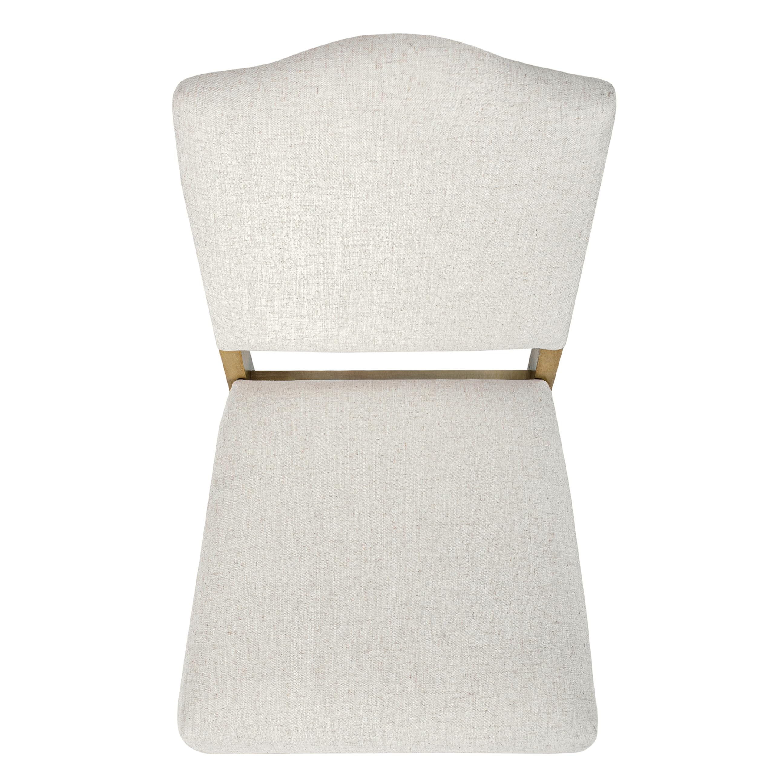 Homepop Open Back Upholstered Dining Chair - Cream Textured Woven (Single Pack)