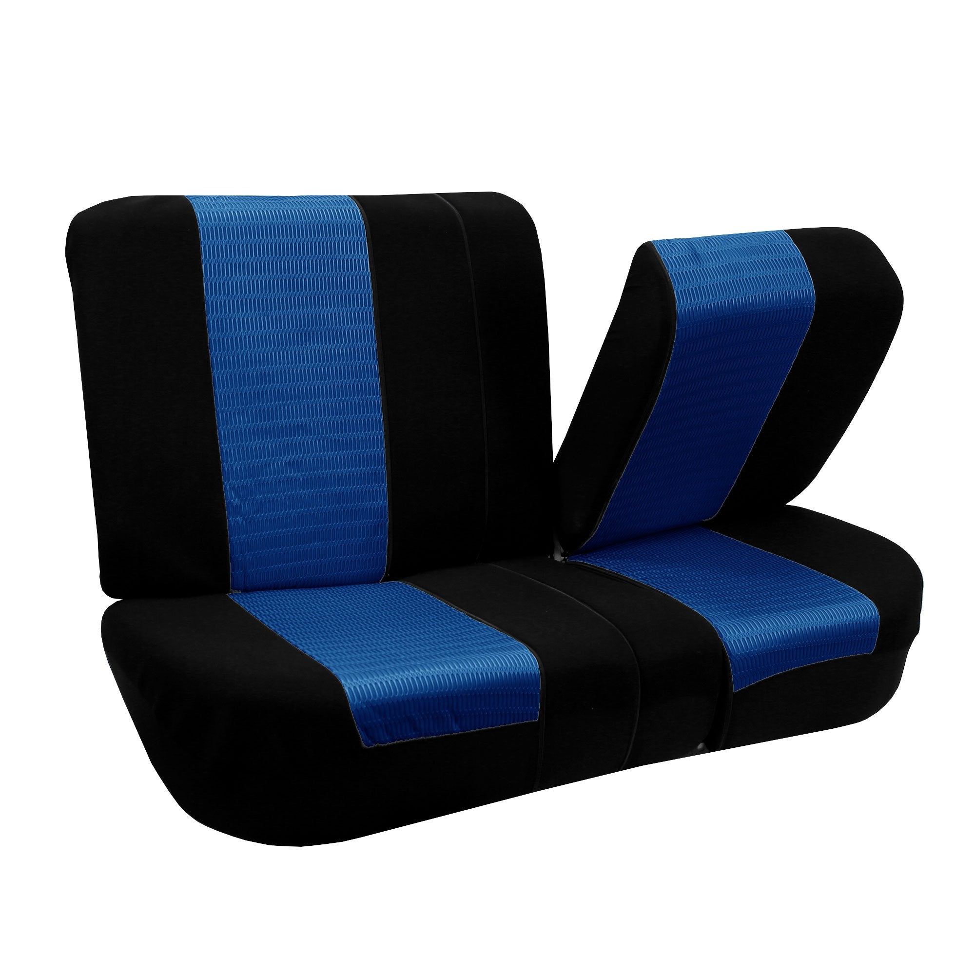 Fh Group Automotive Seat Cover Trendy Elegance For Back Seat Blue Car Interior Accessories For Suv, Sedan & Van Universal Fit Co