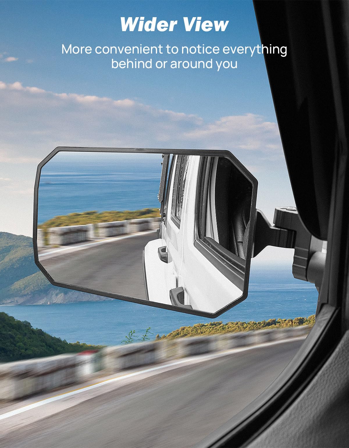 JOYTUTUS Side Mirrors Replacement for Wrangler JL 2018-2024 & Gladiator JT 2020-2024, US Flag Pattern, Wider View No Vibrate & W