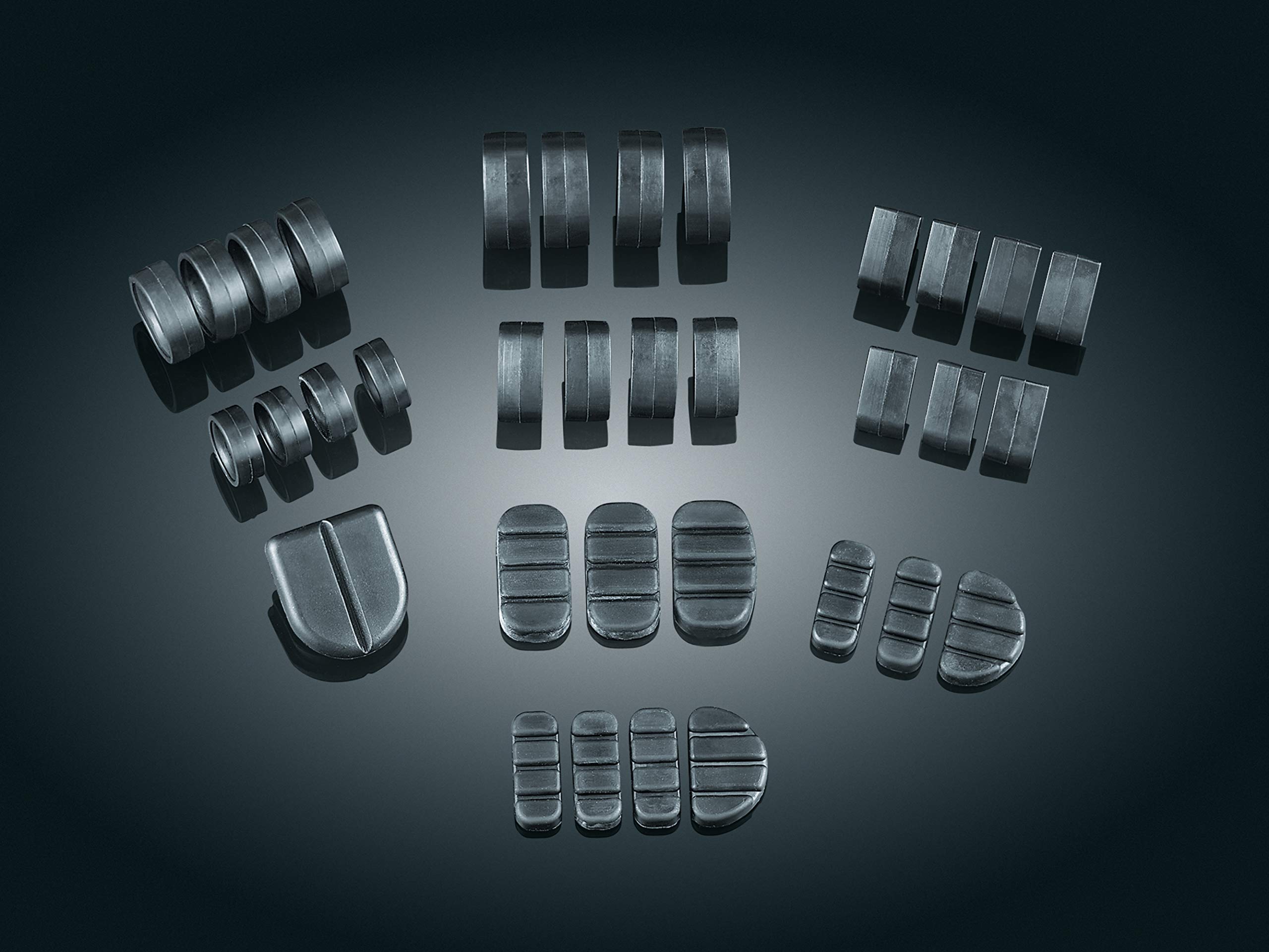 Kuryakyn 8010 Motorcycle Footpeg Components: Replacement Rubber Pads For Large Iso And Trident Pegs, Black