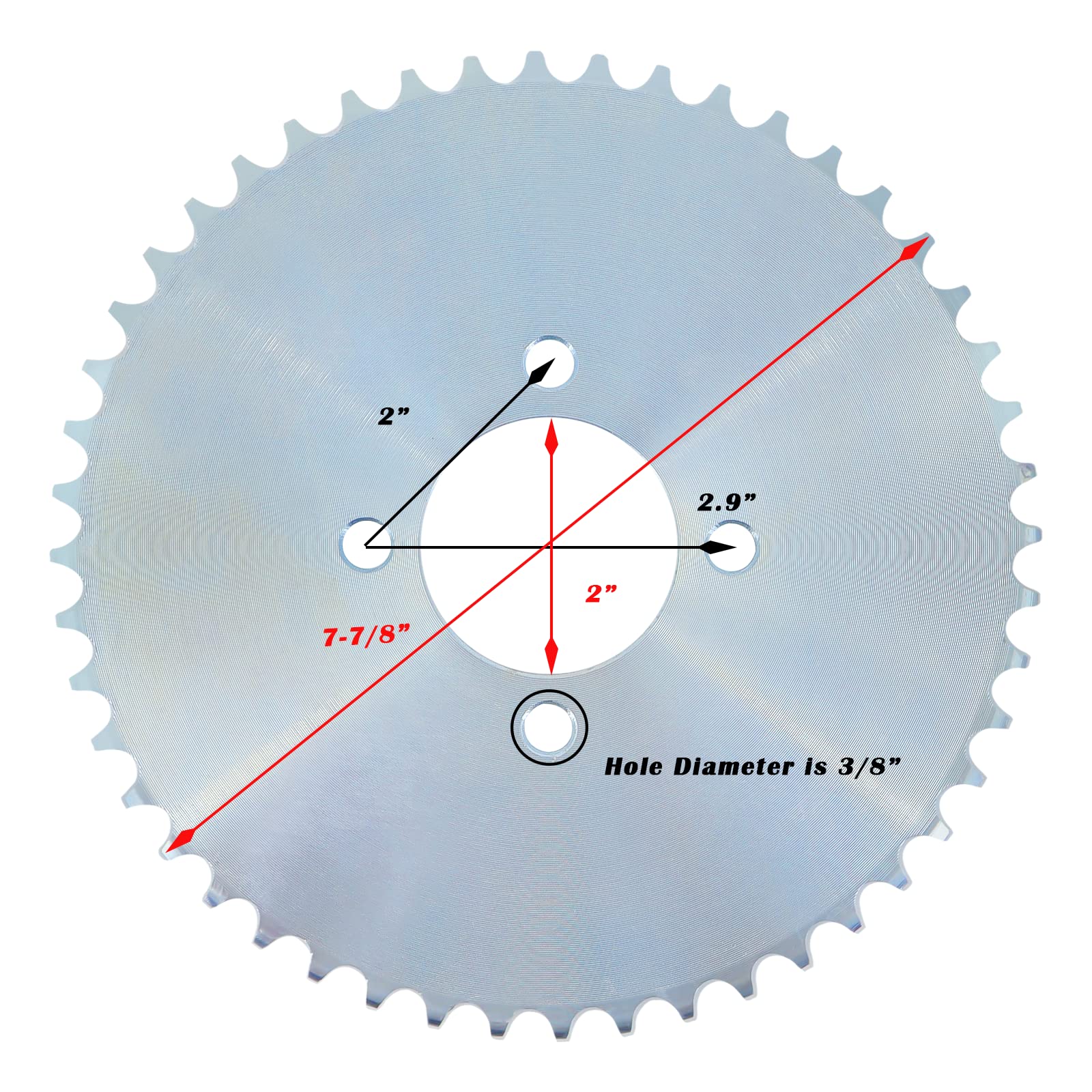 Go Kart Sprocket, 48 Tooth For #40/41/420 Chain, Sprocket For Go Carts & Mini Bikes
