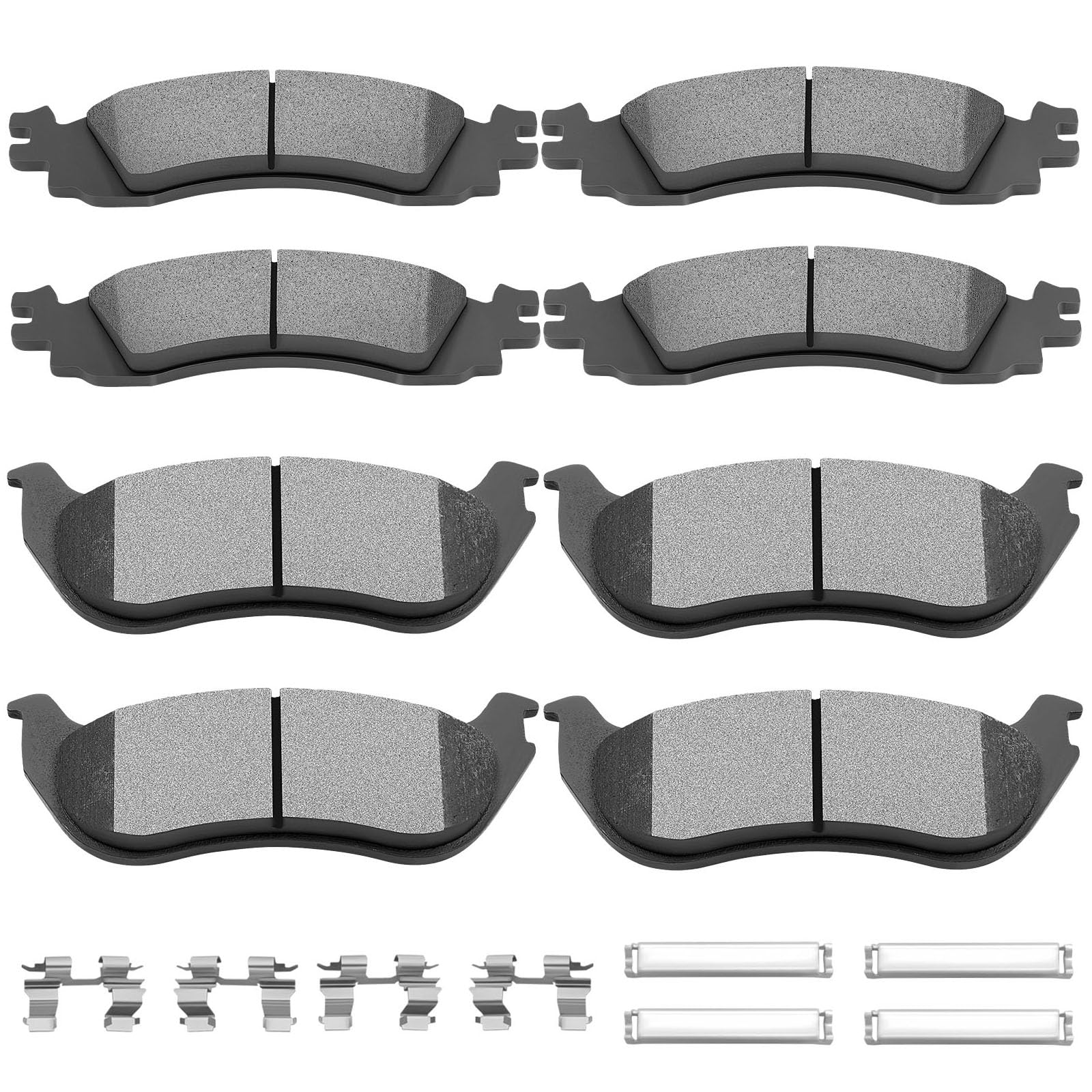 Scitoo D1158 D881 Front Semi-Metal Rear Ceramic Brake Pads Sets Fit For Ford For Explorer 2006-2010,For Ford For Explorer Sport