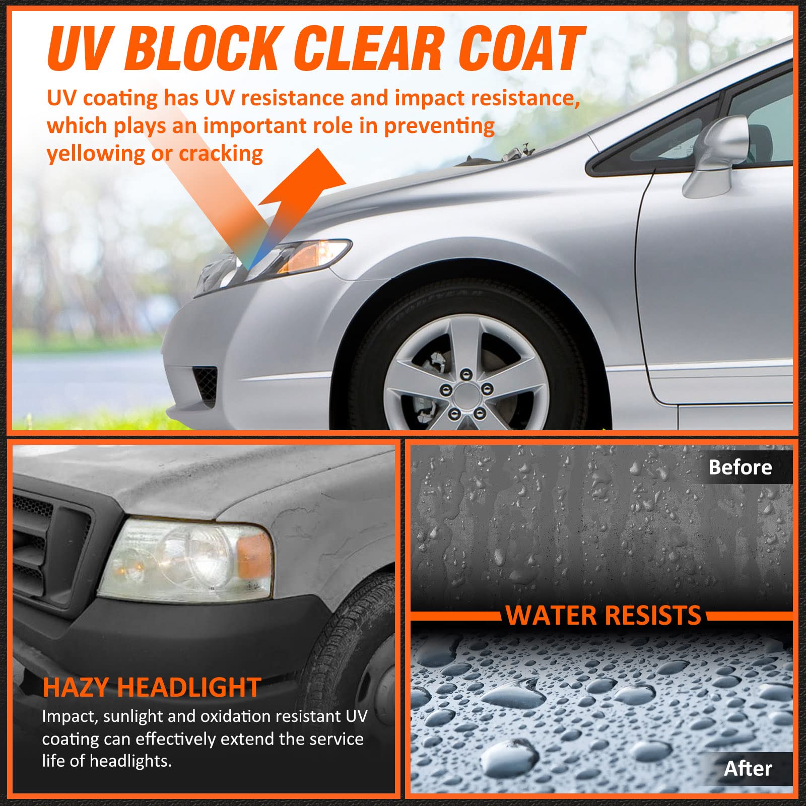 AXLAHA 2004-2008 F150 Headlights Assembly for 2004 2005 2006 2007 2008 Ford F150 / 06-08 Lincoln Mark LT Pickup Chrome Housing A