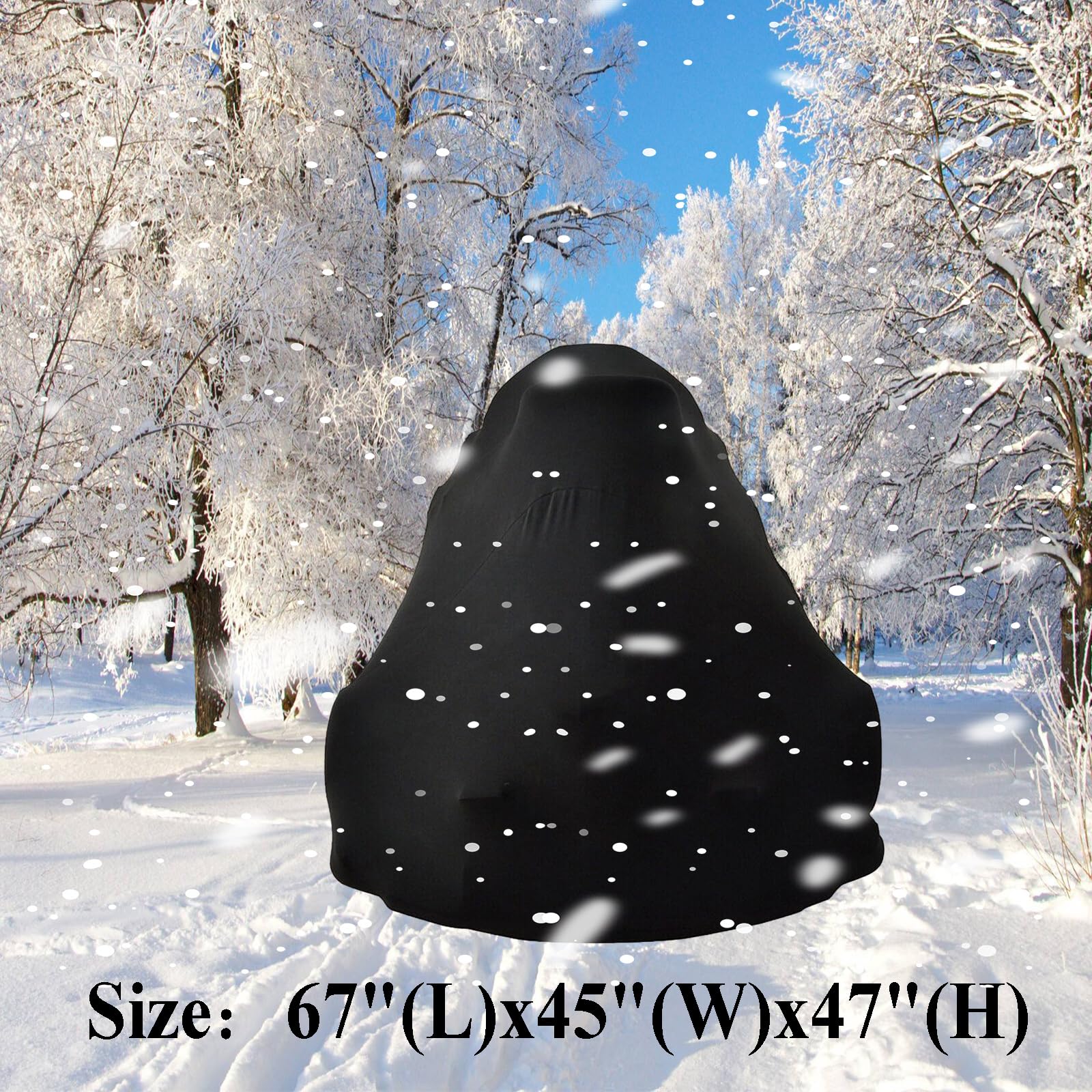 Chikia 2-Seater Go Kart Cover 420D For Coleman Kt196 Go Cart Trailmaster Baja All Weather Protection Waterproof Heavy Duty Dustproof Black Storage Cover 67' Lx 45'Wx 47' H