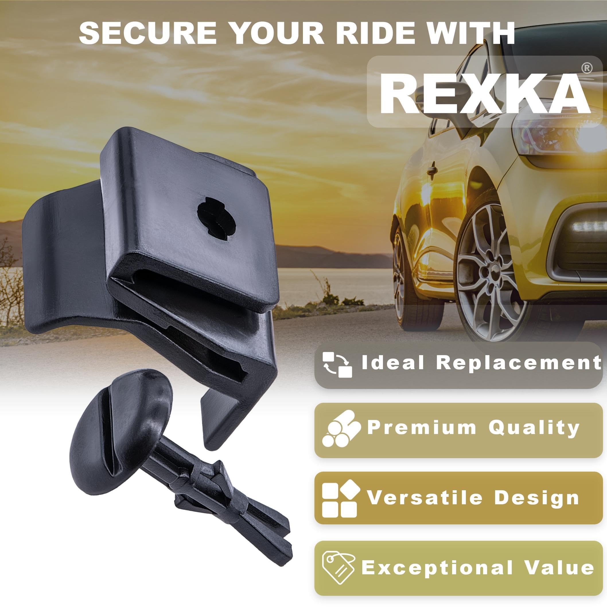 Rexka 10 Sets Front Fender & Bumper Cover Clip & Pin Set For Toyota Lexus 53879-58010 47749-58010 Avalon Camry Corolla Highlande
