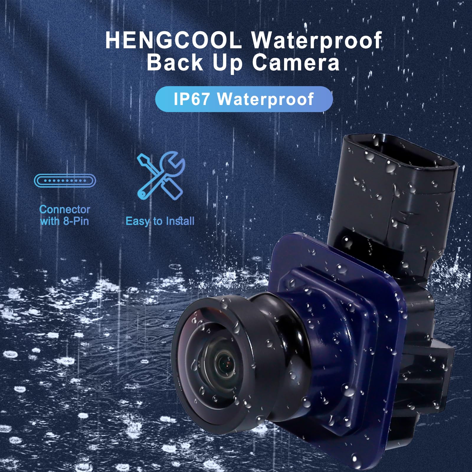 Hengcool Eb5Z-19G490-A 590-421 Backup Camera,Rear Park Assist Camera Compatible For Ford Explorer 2011 2012 2013 2014 2015 Repla
