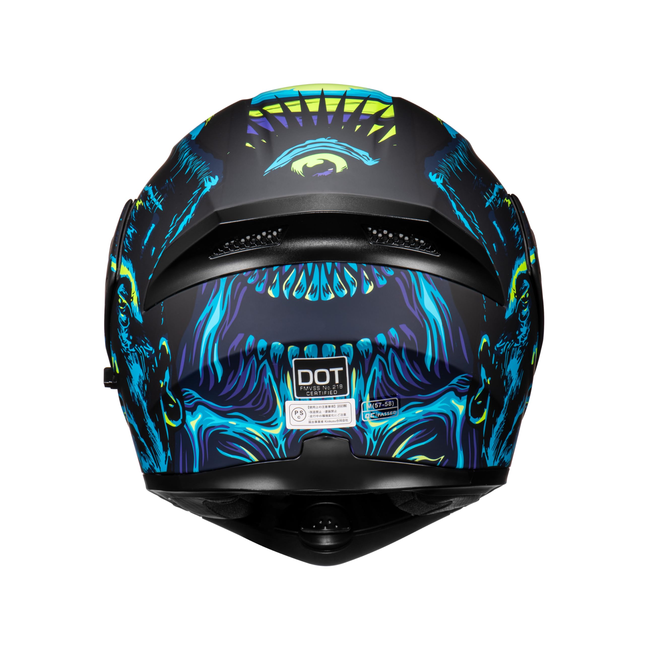 Kypara Motorcycle Dual Visor Flip Up Modular Full Face Helmet With Dot Certification Of Impressionism (Frankenstein, M)