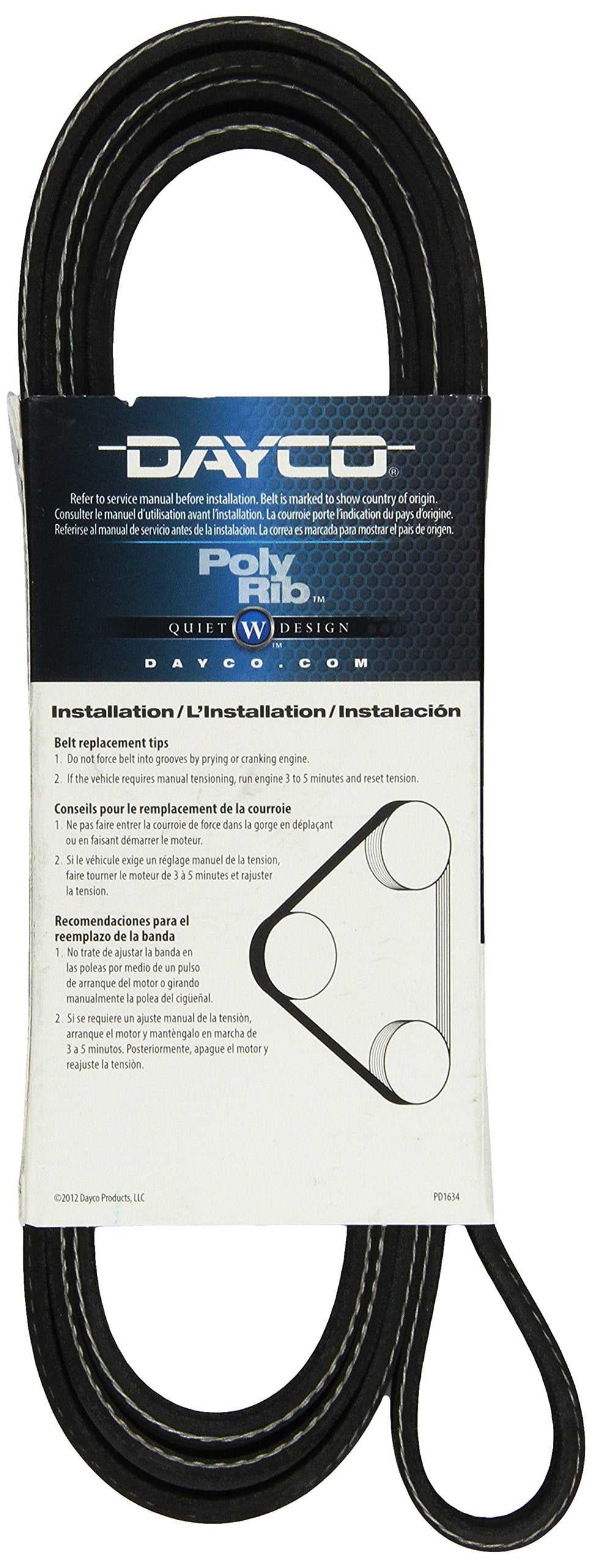 Dayco 5060920 Serpentine Belt , Black