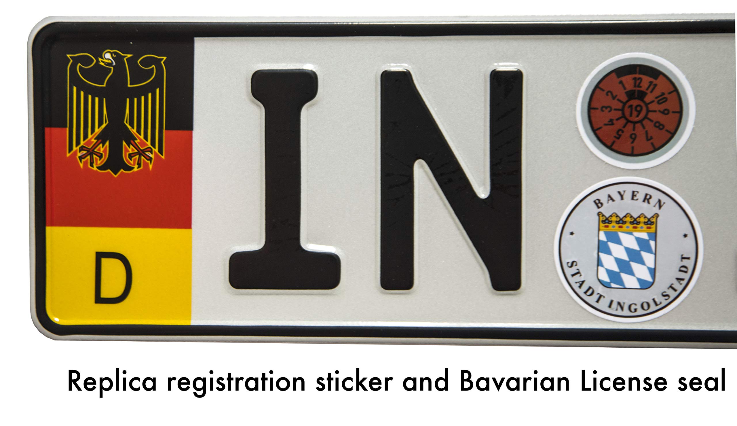 International Tie European German Euro License Plate With Random Numbers (Ingolstadt)