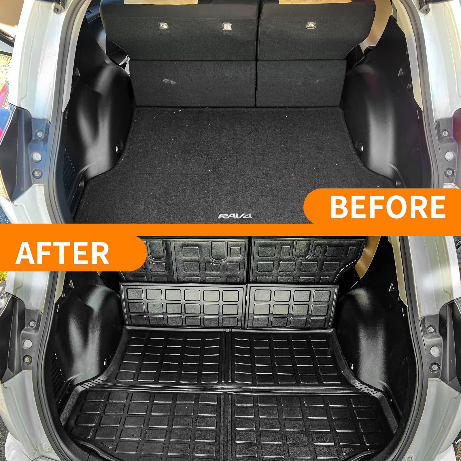 Bomely Cargo Mat Compatible With 2013-2018 Toyota Rav4 Trunk Mat Cargo Liner Back Seat Cover Protector Frunk Mat For Toyota Rav4