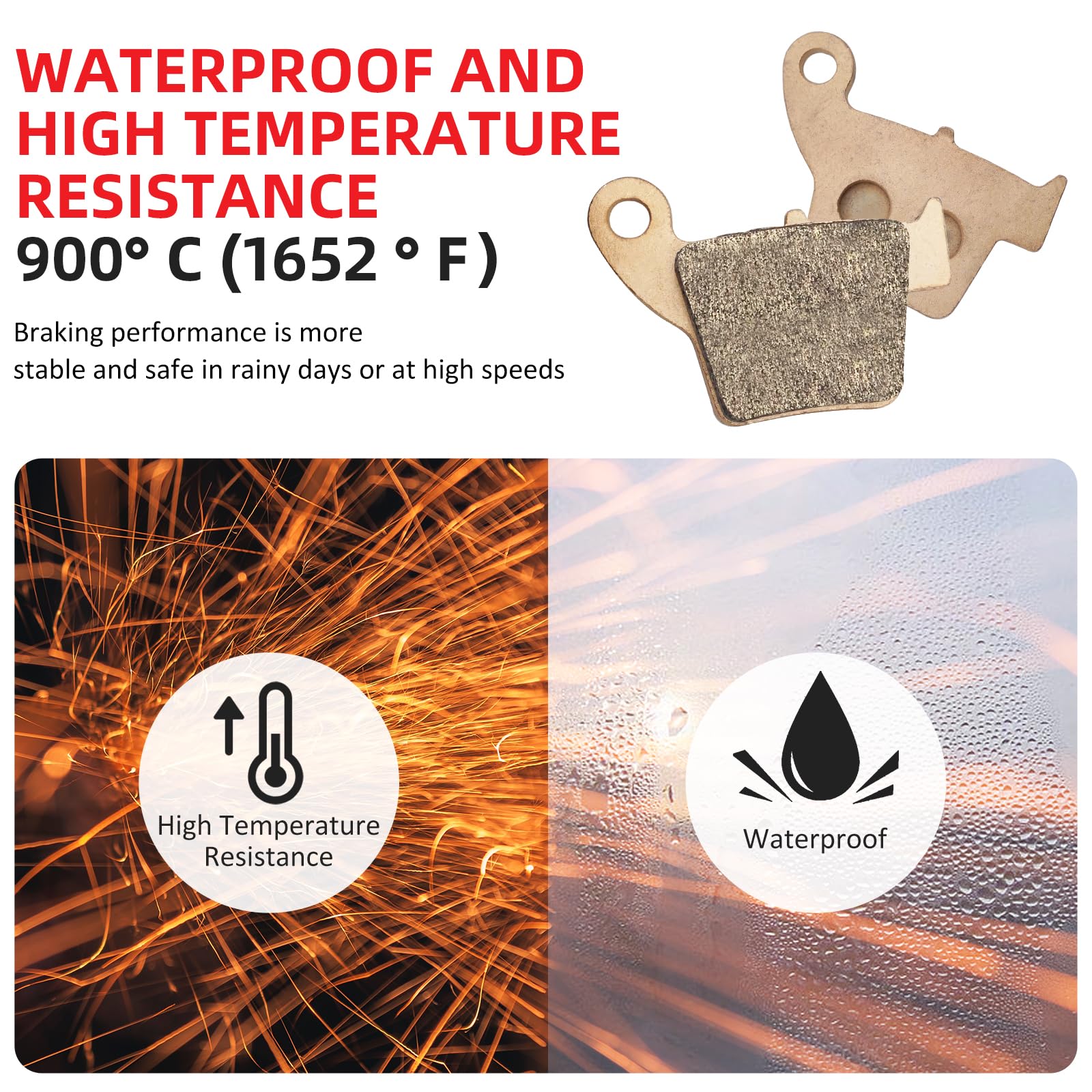 Front Rear Brake Pads Sintered For Honda Crf450R Crf250R Cr250 Cr125 Crf450X Crf250X Crf450 Crf250 Cr250R Cr125R