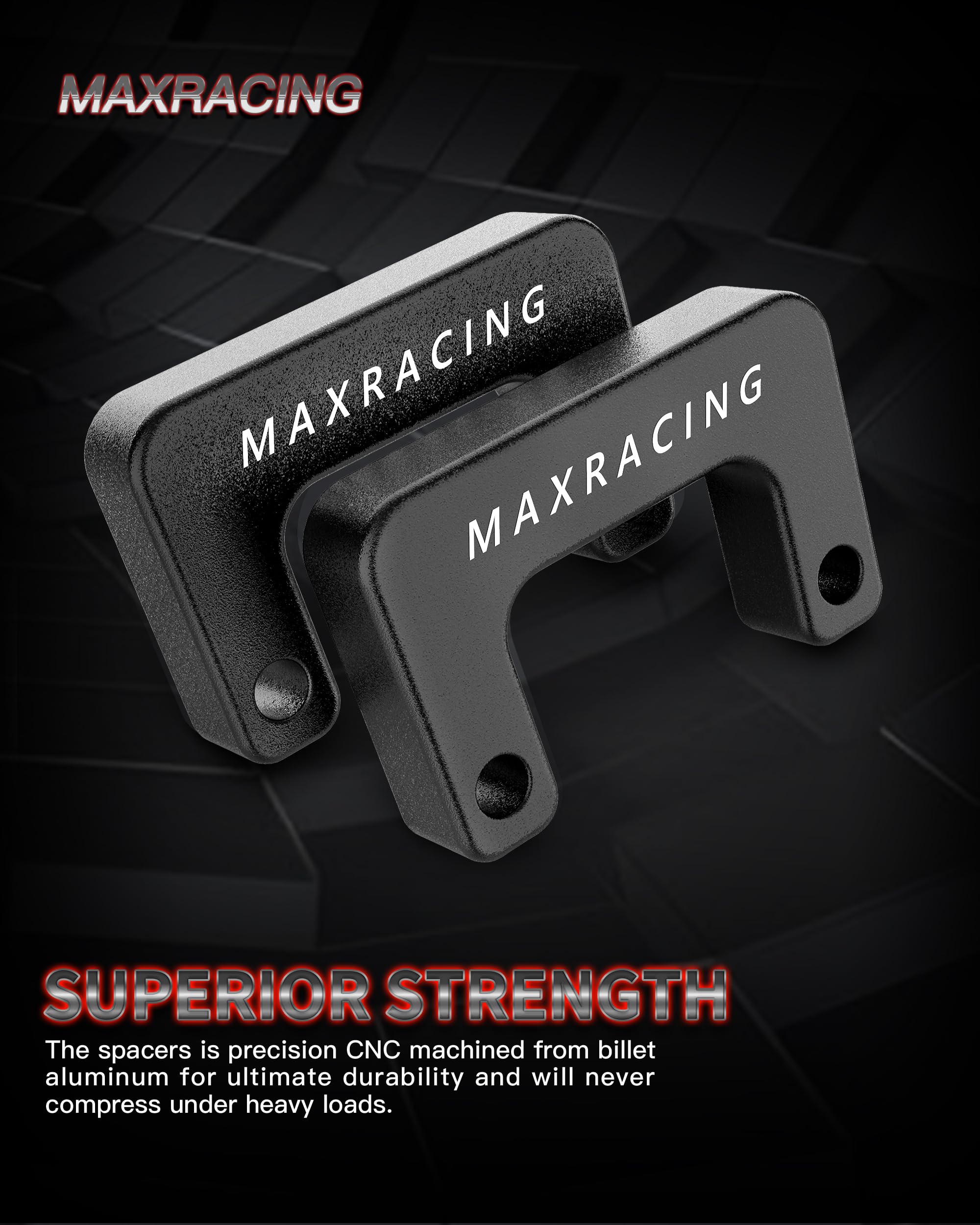 Maxracing 2.5'' Front + 2'' Rear Leveling Kit Compatible With 2007-2025 Chevy Silverado 1500/Gmc Sierra 1500, 2.5'' Front Strut