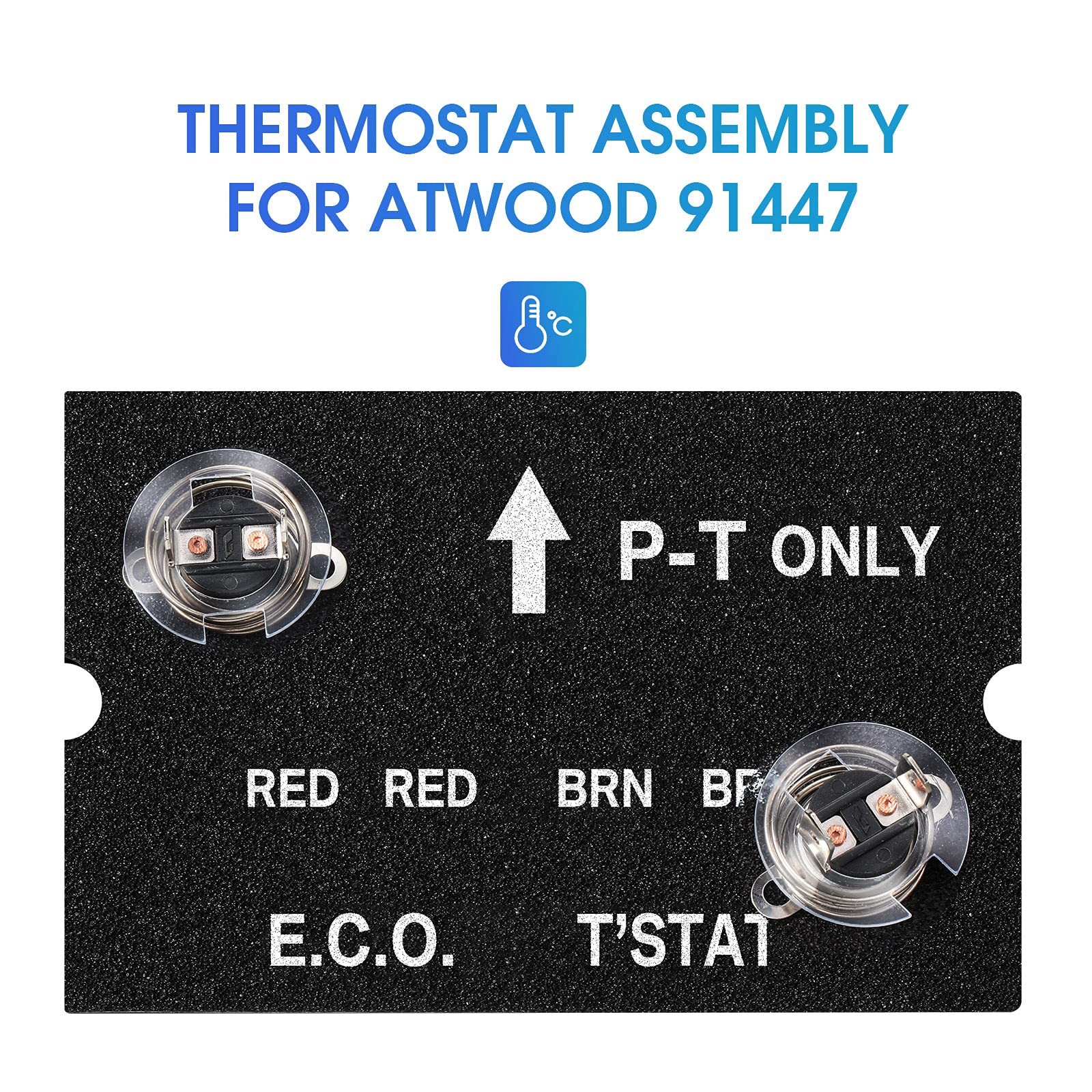 Handylife Rv Water Heater Thermostat Assembly, Eco Thermostat Replacement Part For Atwood 91447, Water Heater Service Emergency Repair Parts For Rv