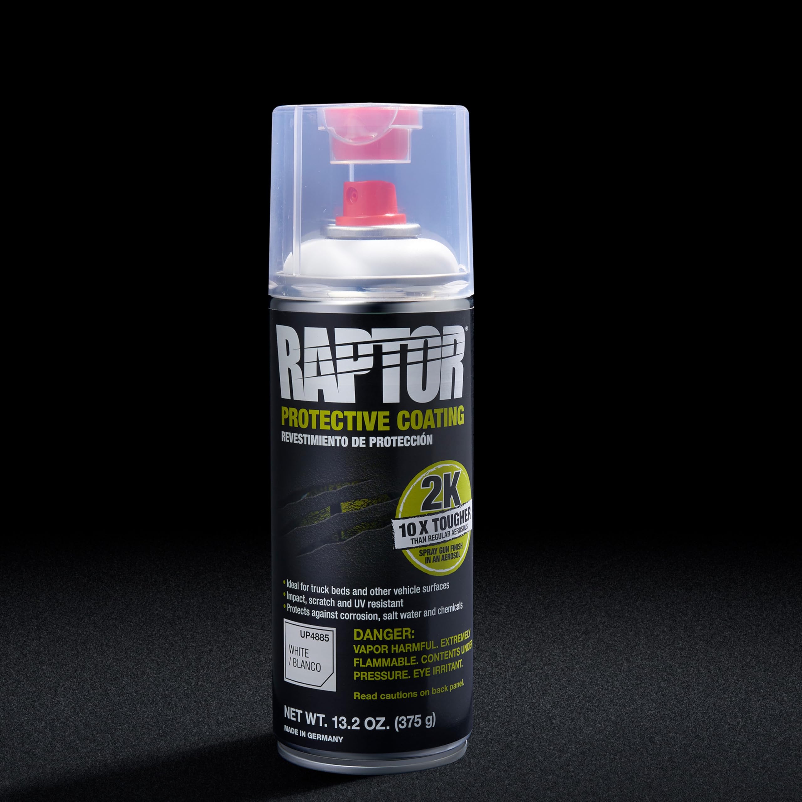 Raptor Up4885 White Bedliner 13.02 Oz 2K Aerosol, 400Ml
