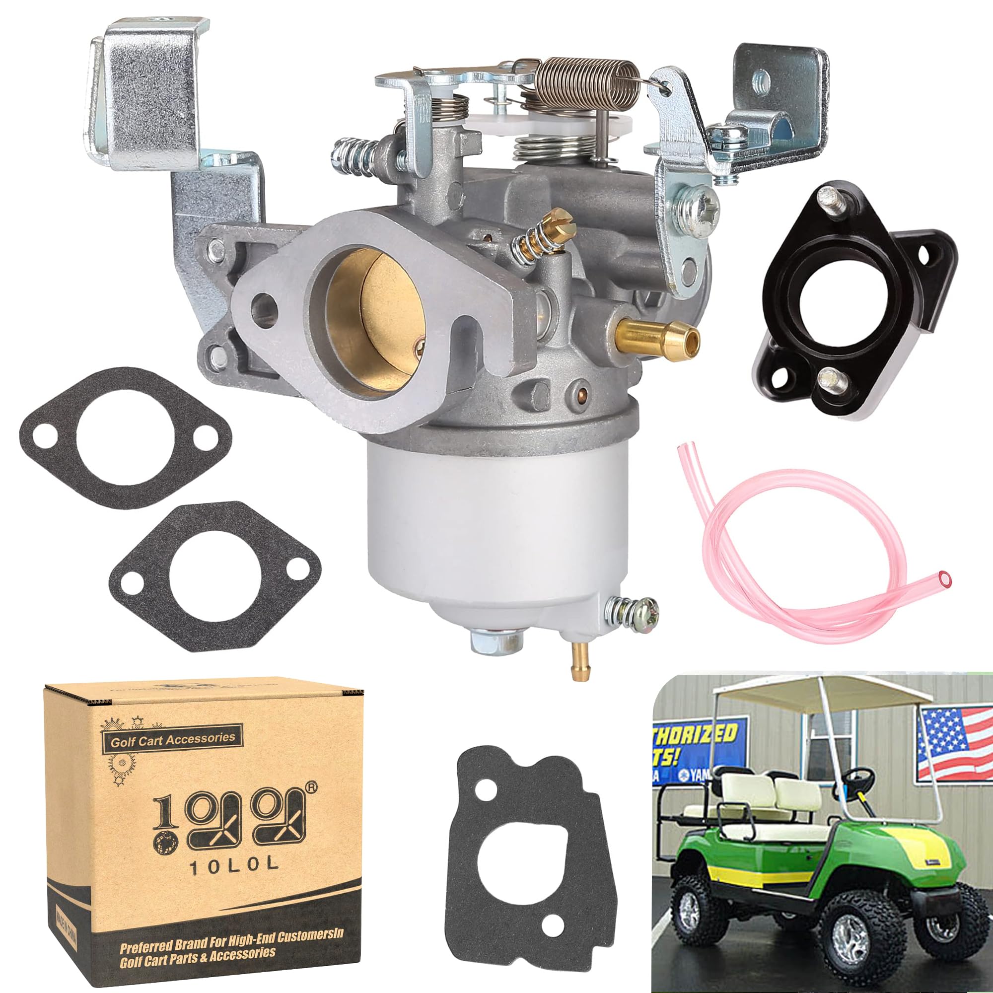 10L0L Carburetor For Yamaha G2 G5 G8 G9 G11 1985-1995 4-Cycle/Stroke Gas Golf Cart, Replace Oem J38-14101-00 J38-14101-01 J38-14101-02