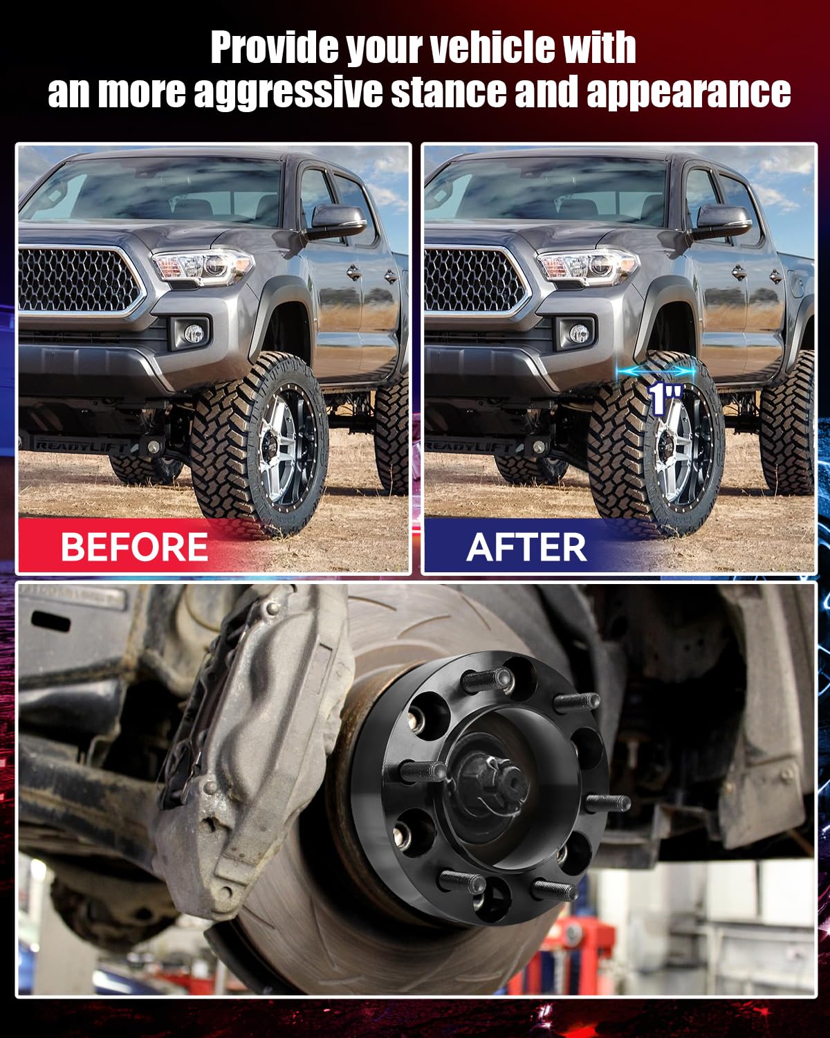 6X5.5 Hubcentric Wheel Spacers 1 Inch For 1995-2023 Tacoma 4Runner, 6X139.7Mm With 12X1.5 Studs 106Mm Center Bore Forged Wheel Spacer For Tundra Fj Cruise Fortuner Sequoia Gx460 Gx470