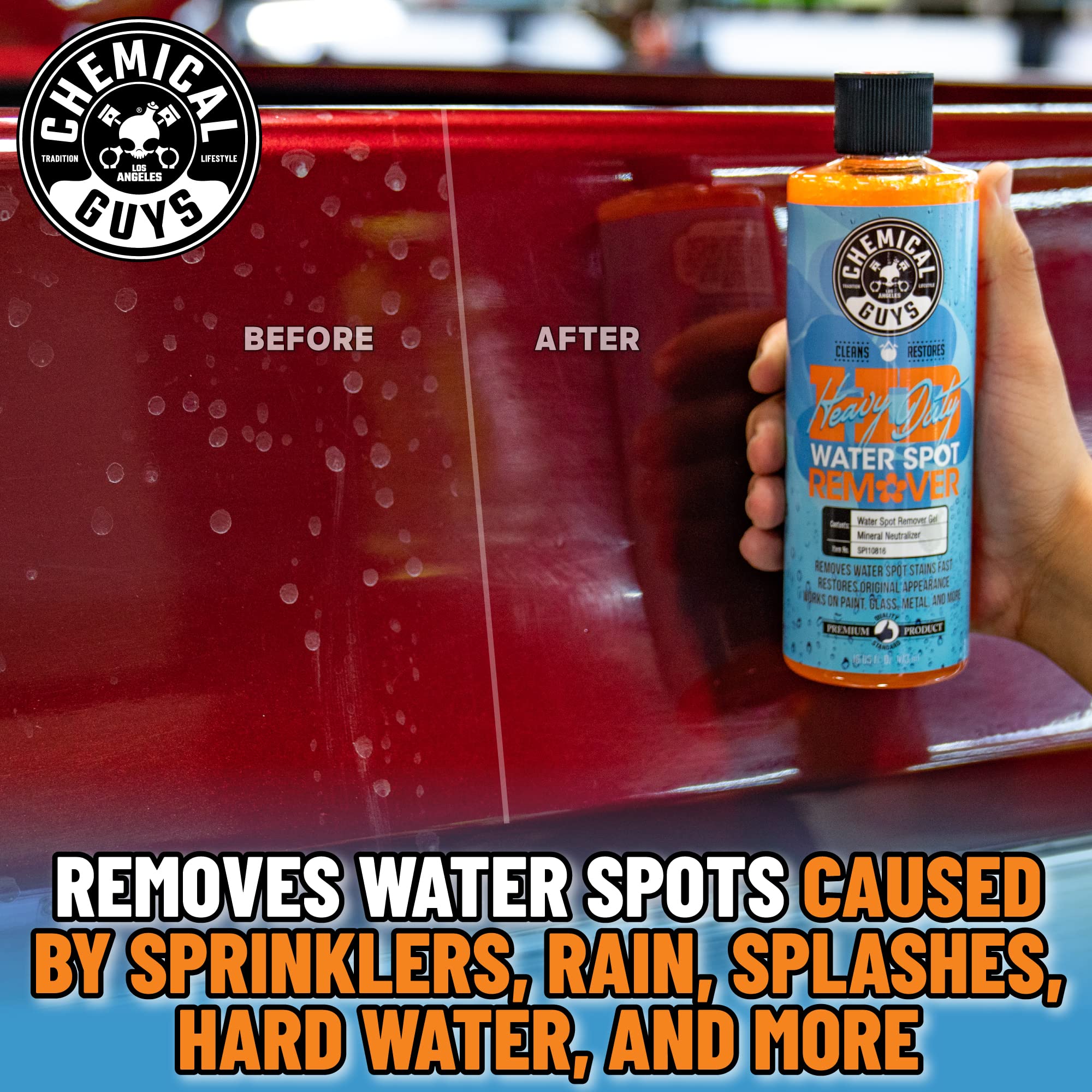 Chemical Guys Spi10816 Heavy Duty Water Spot Remover, Safe For Cars, Trucks, Motorcycles, Rvs & More, 16 Fl Oz