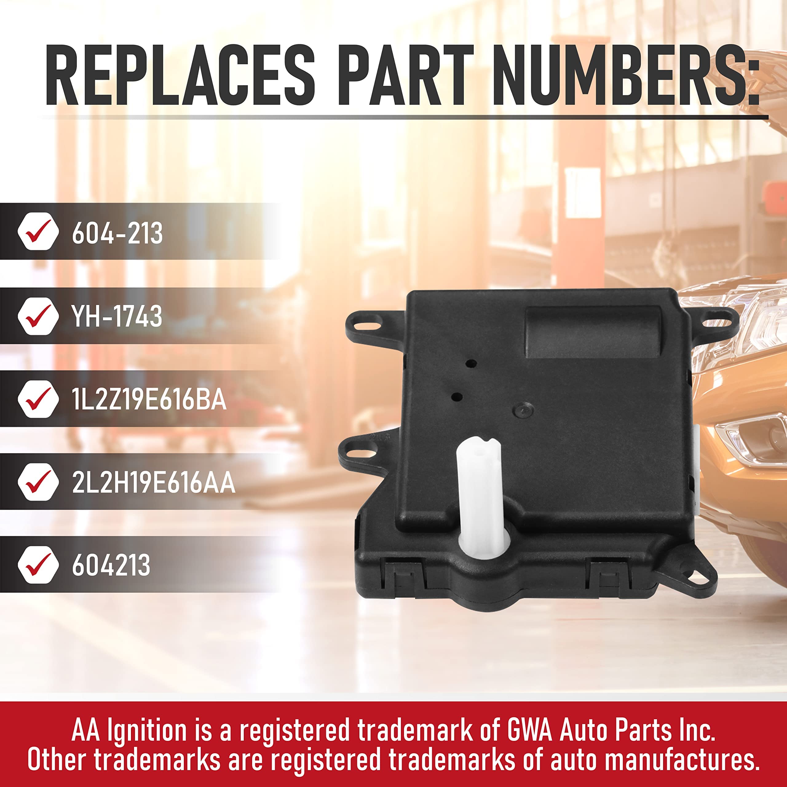 Hvac Air Blend Door Actuator Rear - 604-213, 1L2Z19E616Ba, Yh-1743 - Compatible With Ford, Lincoln & Mercury Suvs - Expedition, Explorer, Navigator, Mountaineer & Aviator - Mode Temperature Control