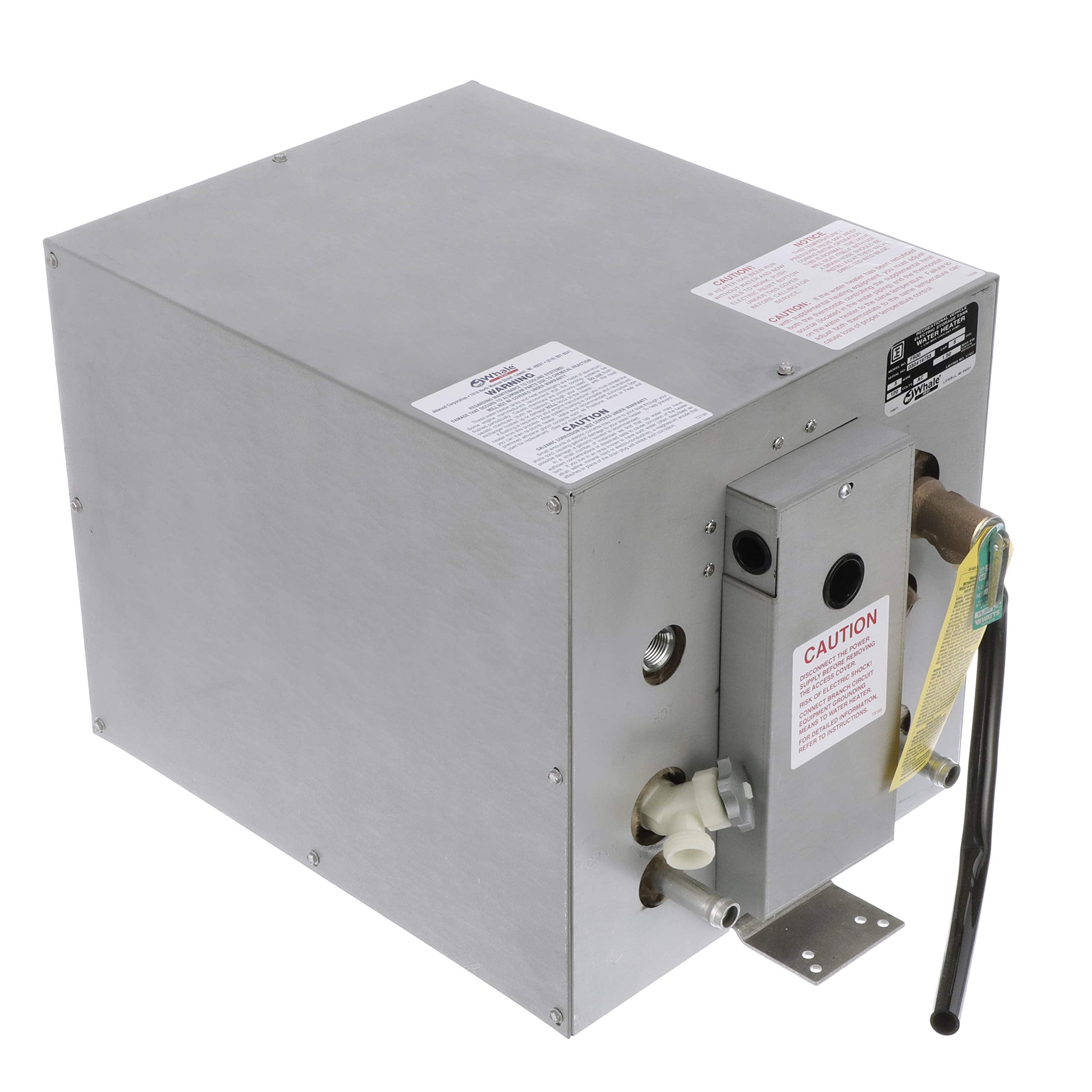 Whale F600 Water Heater, 6-Gallon Capacity, 120V, Front Heat Exchanger, 13 Inches W X 19 Inches D X 13 Inches H, Galvanized Steel