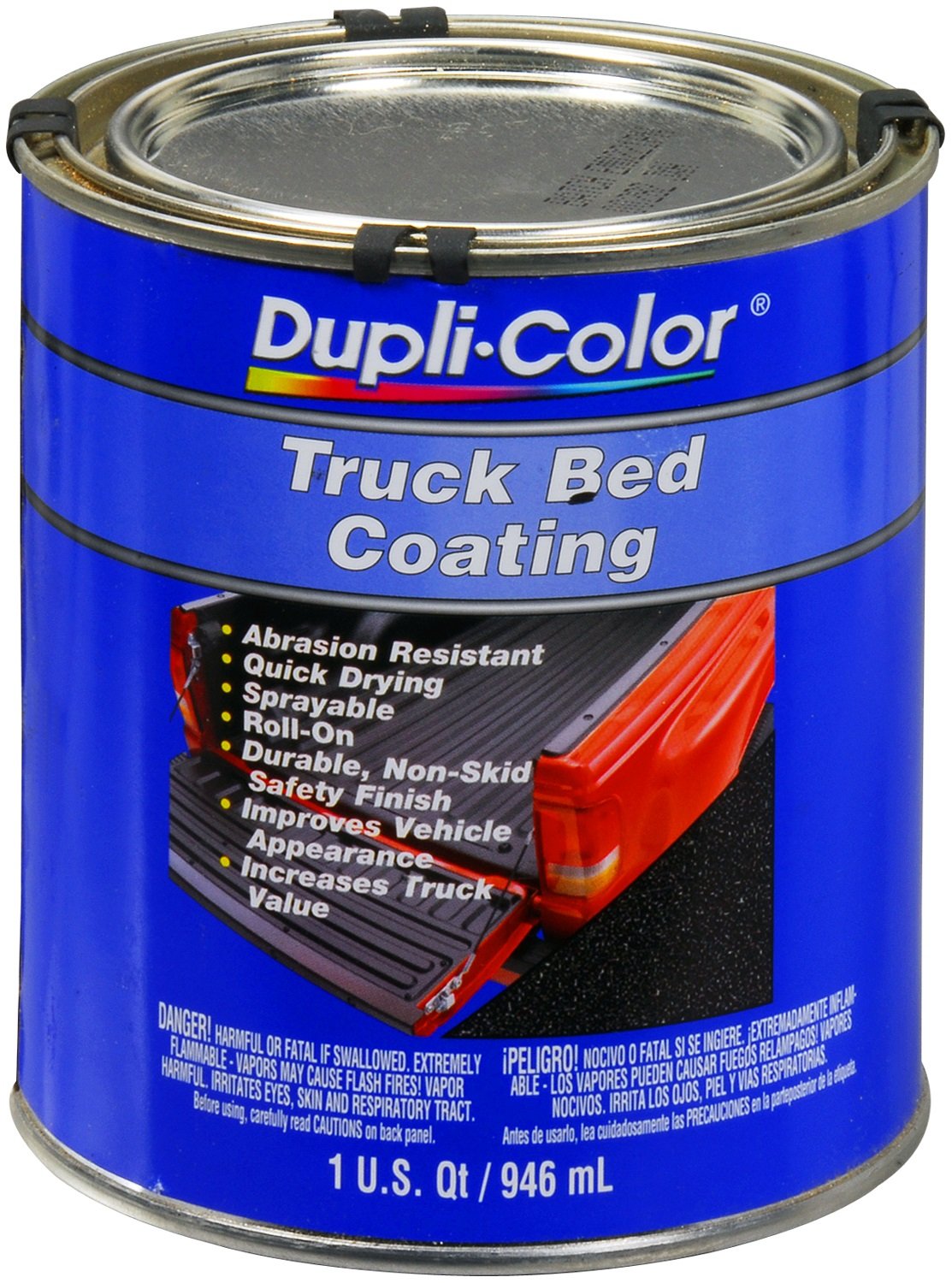 Dupli-Color TRQ254 Black Poly Truck Bed Coating 32 Ounce