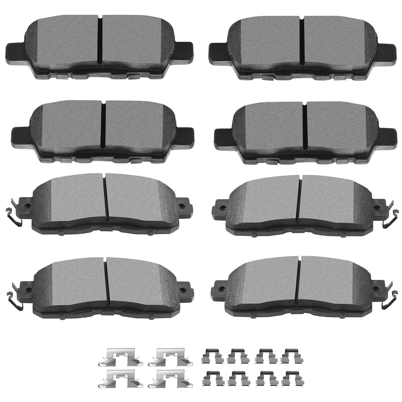 Ceramic Brake Pads Kits,Scitoo 8Pcs Brakes Pads Set Fit For 2013-2017 For Nissan Altima