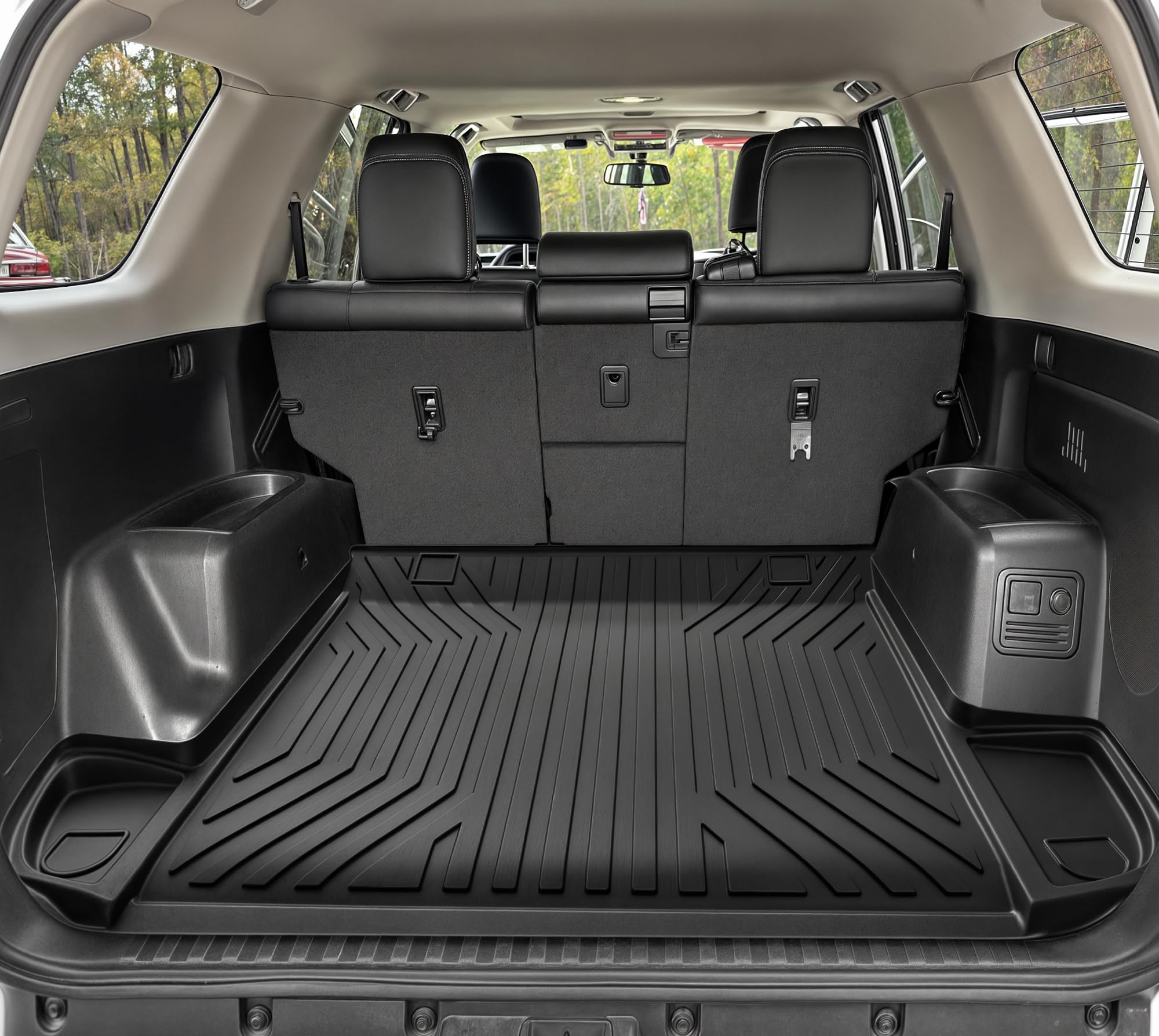 Oedro Floor Mats & Cargo Liner Fit For Toyota 4Runner 2013-2024, Custom Tpe All Weather Floor Liner, 1St & 2Nd Row Full Set Car