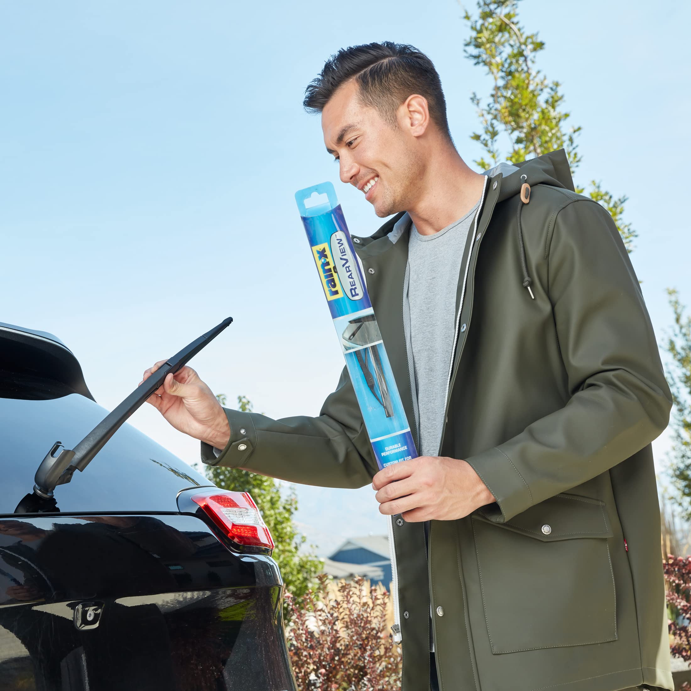 Rain-X 850030 Rearview 11-A Rear Wiper Blade, 11 Inch Composite Rear Wiper Blade, Fits Rock Lock 2 (Pack Of 1), Automotive Repla